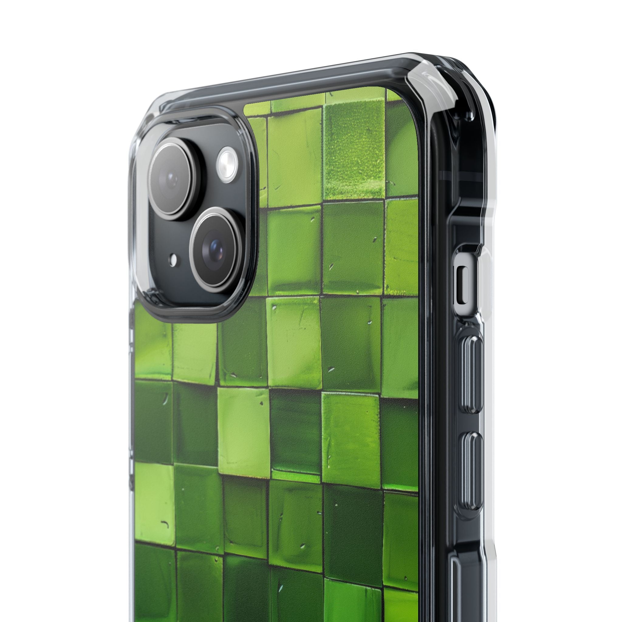 Green Tile Harmony iPhone 15 - Impact Clear+