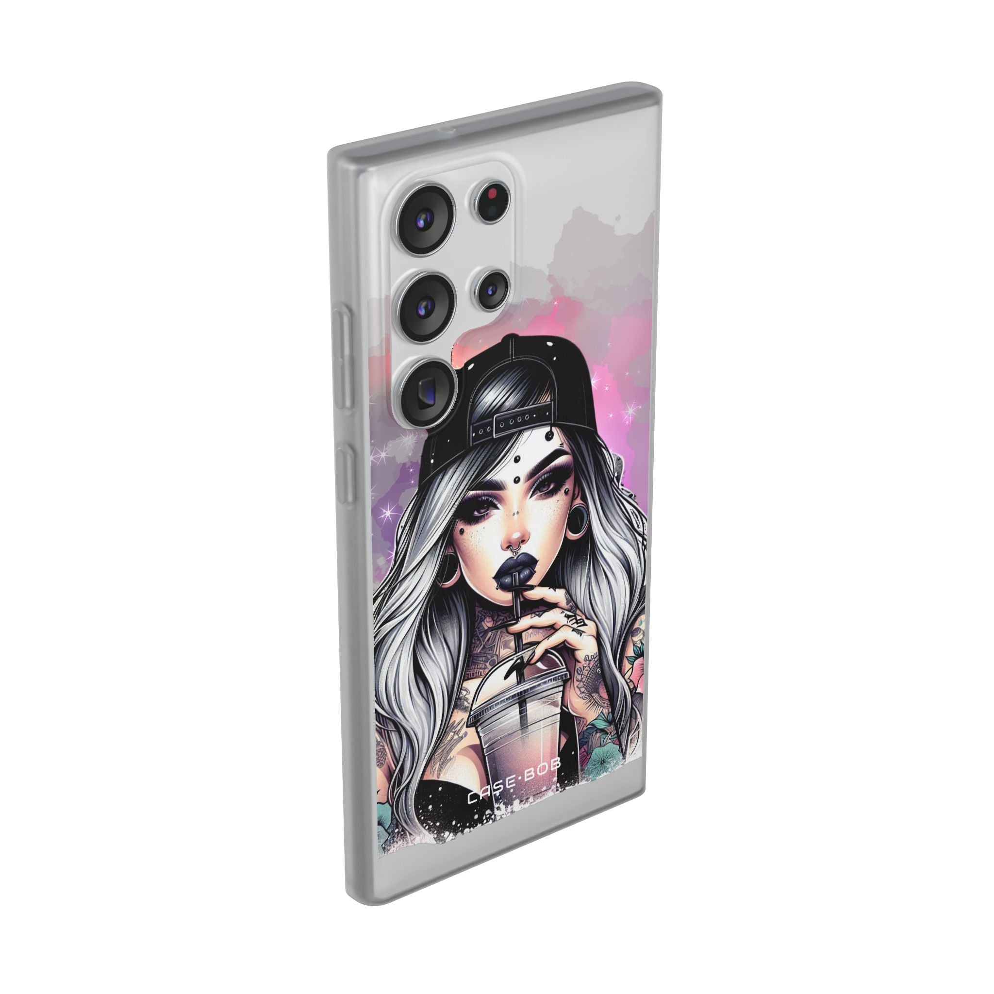 Silver Sip Nebula Samsung S23 Ultra Case - Soft