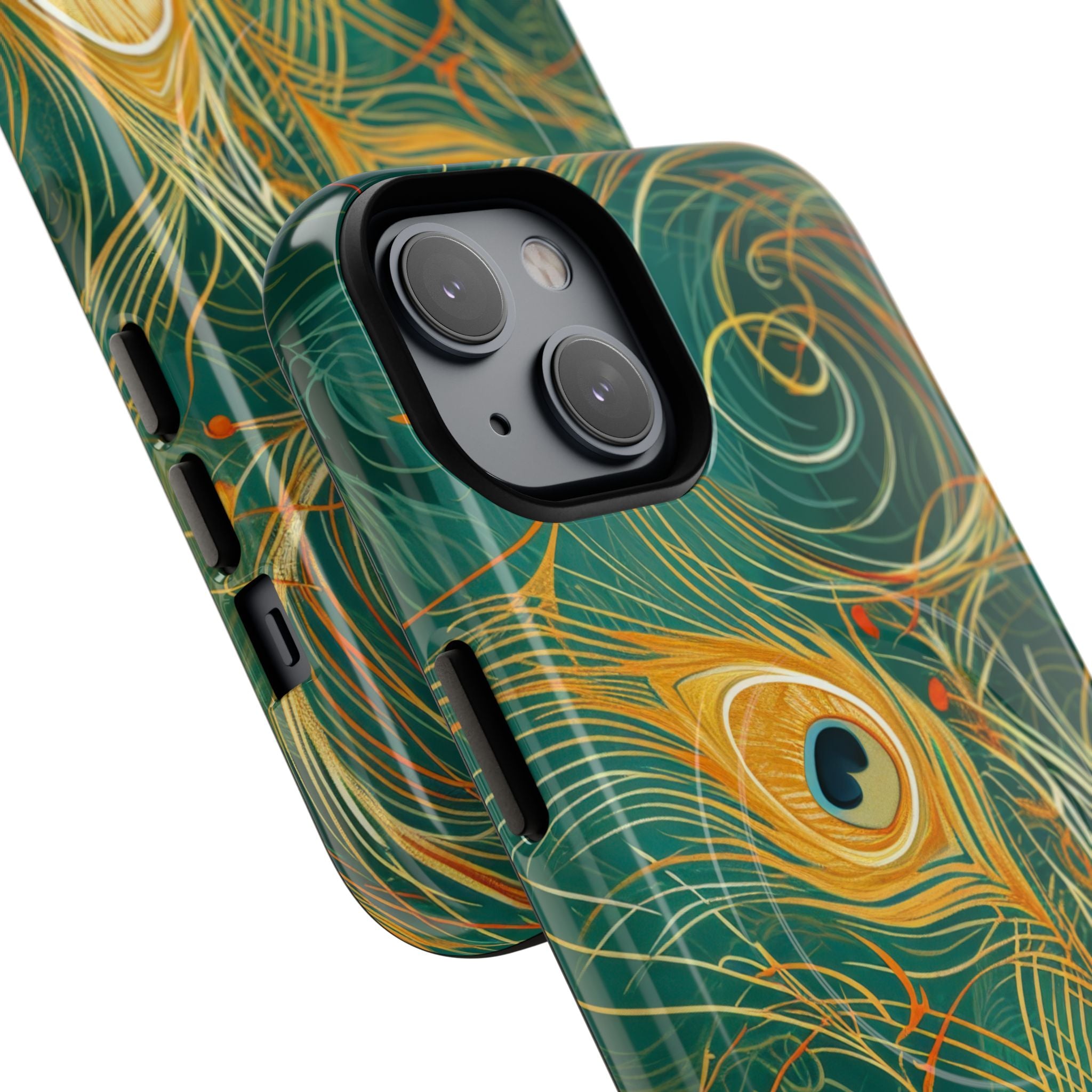 Vibrant Peacock Whirl iPhone 14 - Tough+