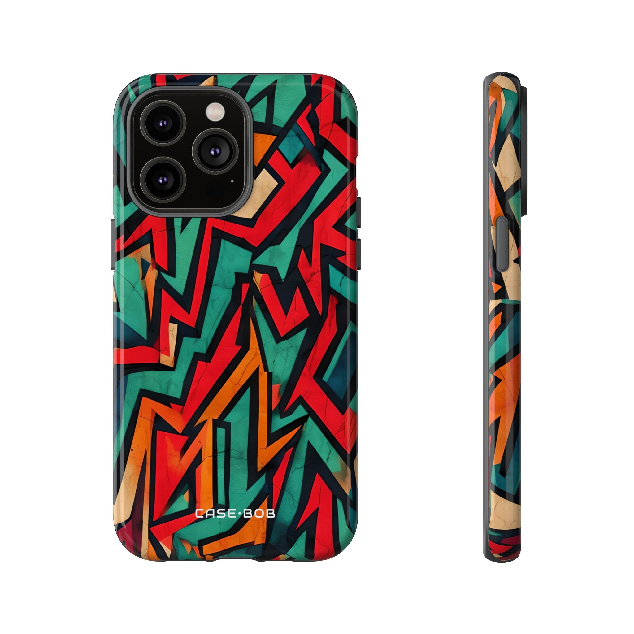 Crimson Zigzag iPhone 14 Pro Max Case - Tough