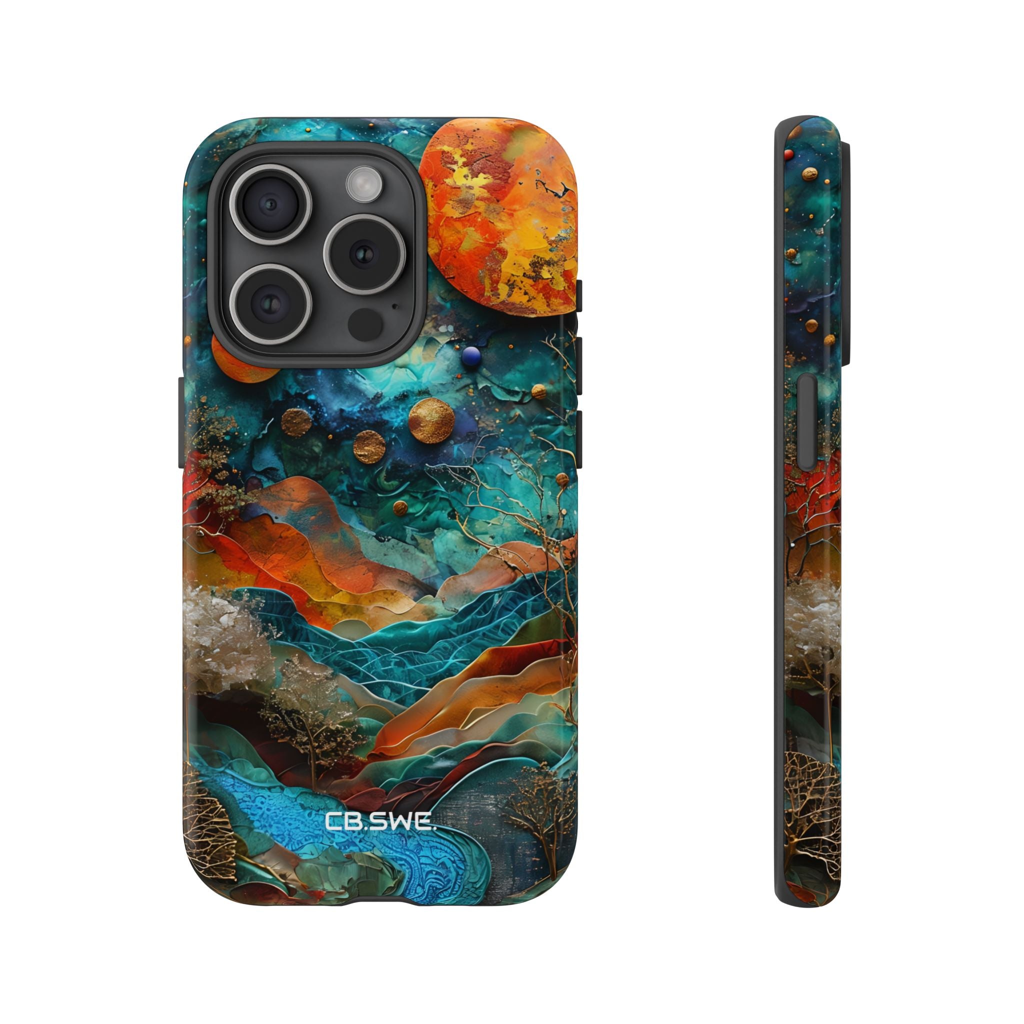 Dreamlike Fantasy Landscape Mixed Media Art iPhone 15 - Tough