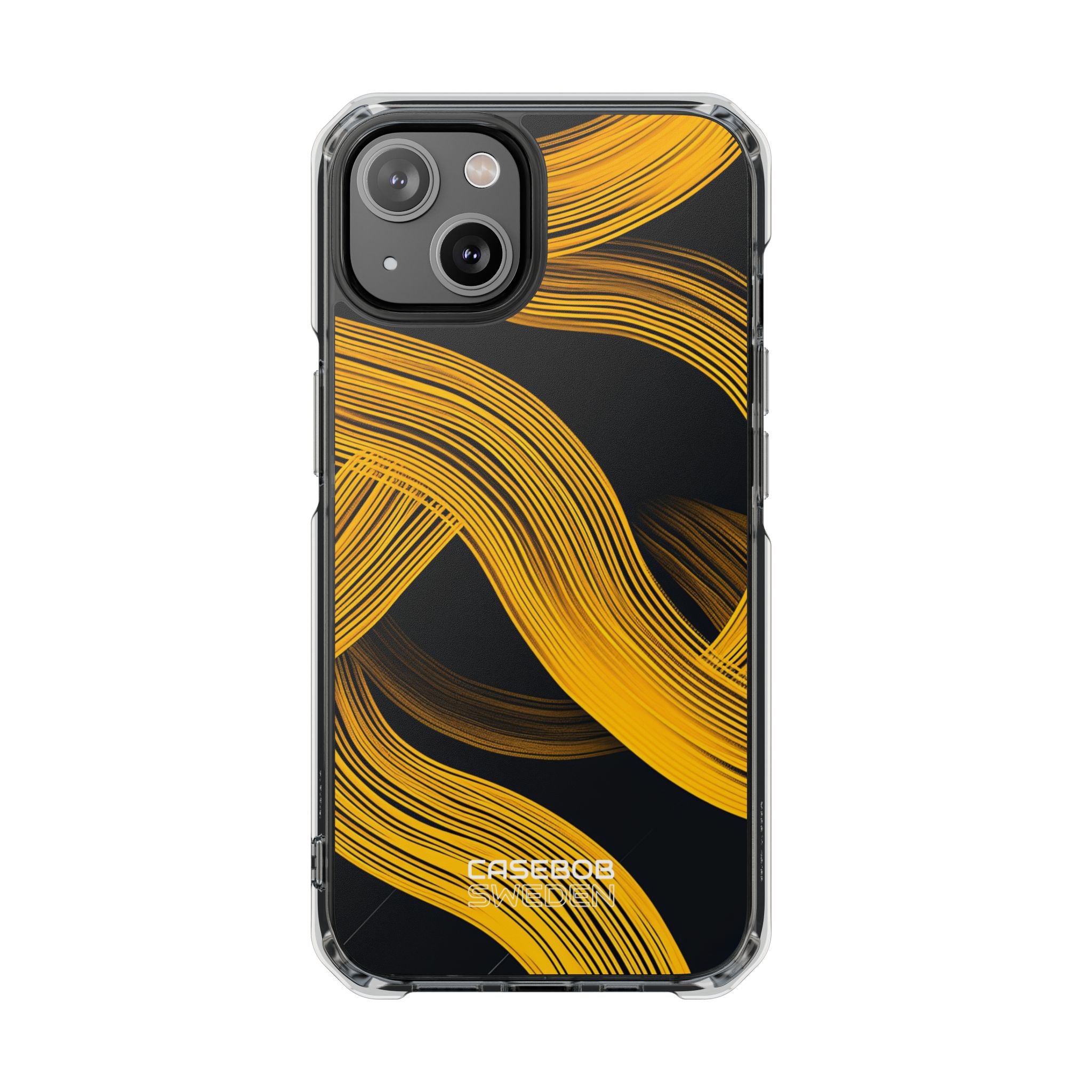 Yellow Flow Lines iPhone 14 - Impact Clear+