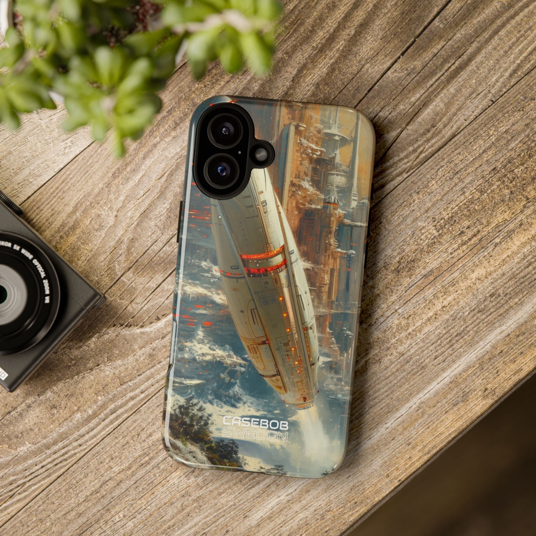 Futuristic Forest Voyage iPhone 16 - Tough
