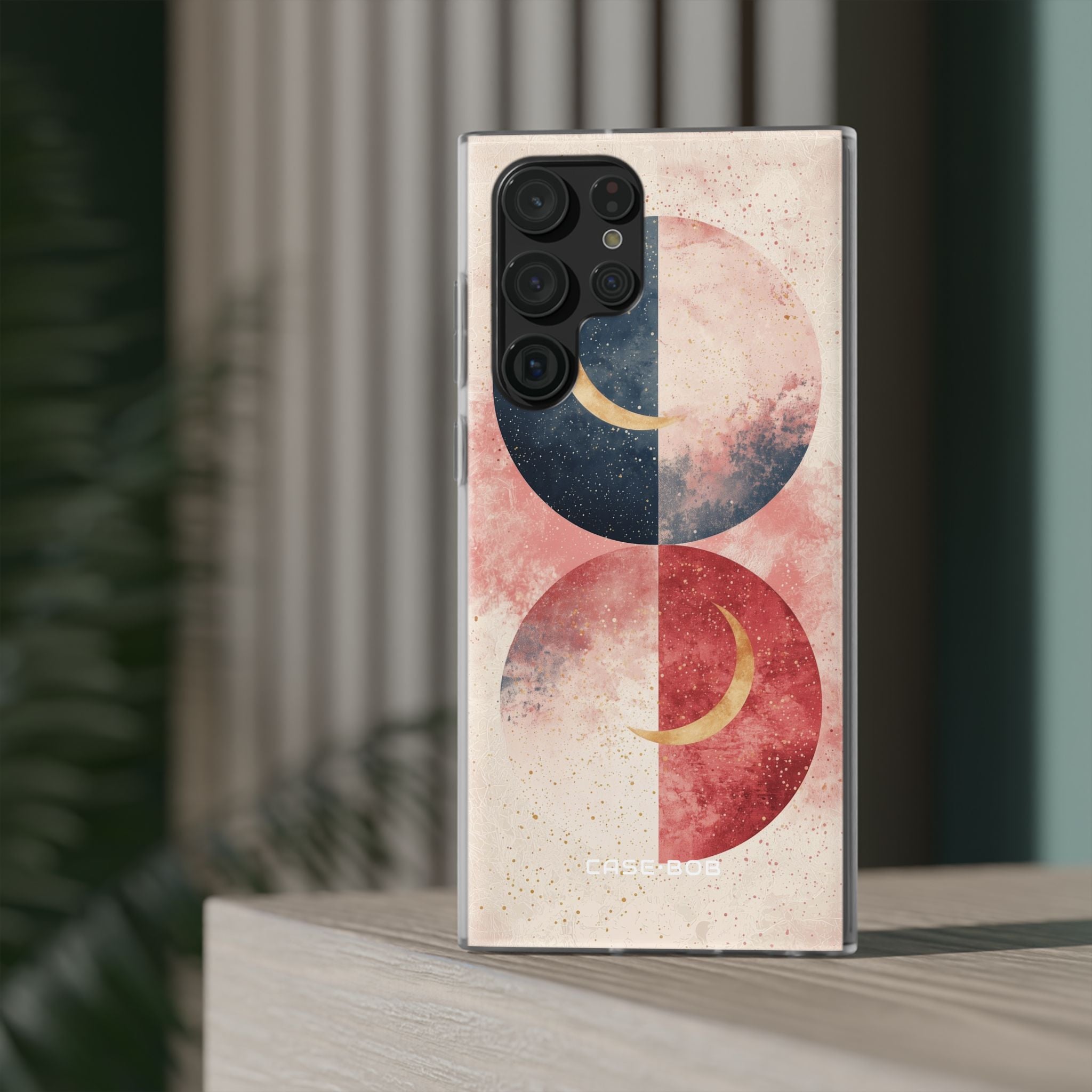 Golden Crescent Circles Samsung S22 Ultra Case - Soft