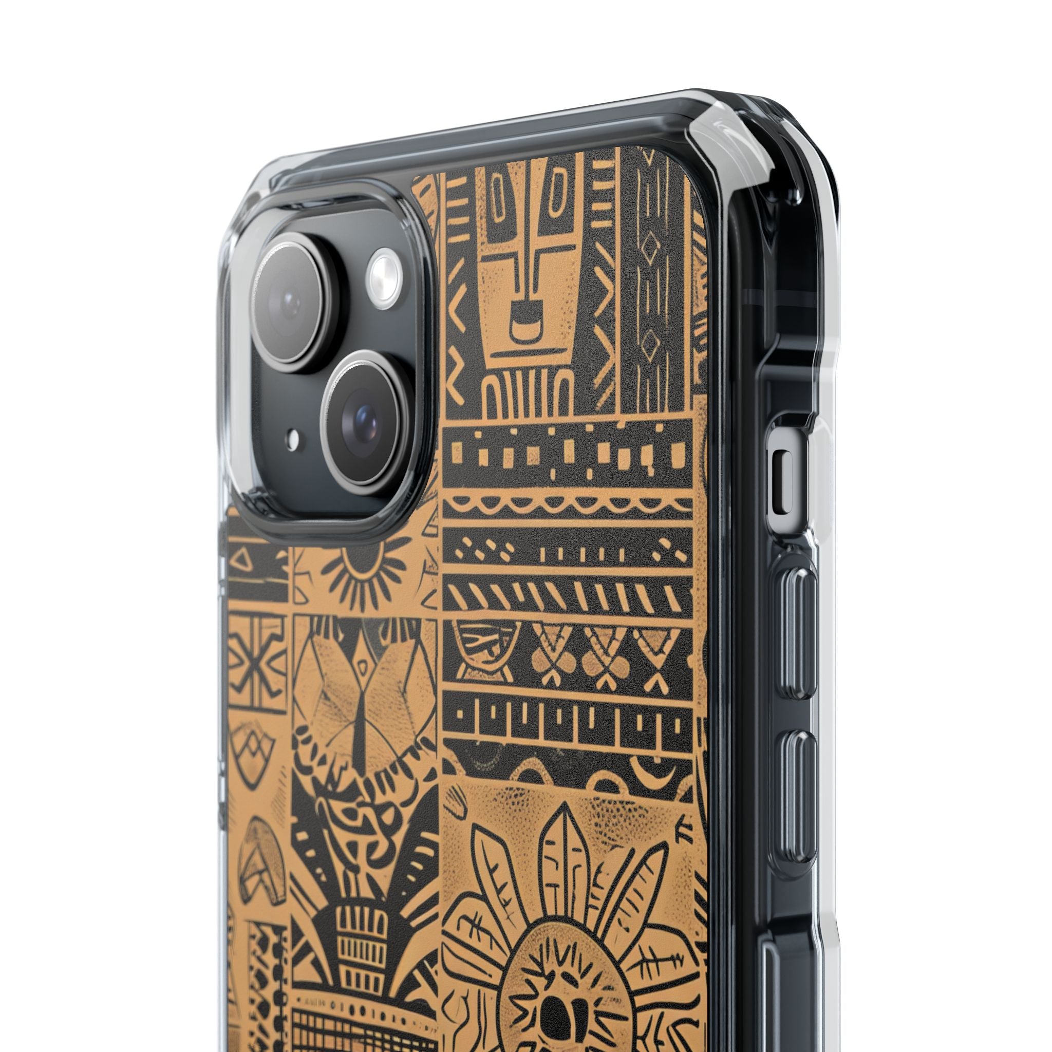 Tribal Faces iPhone 15 Plus Case - Impact