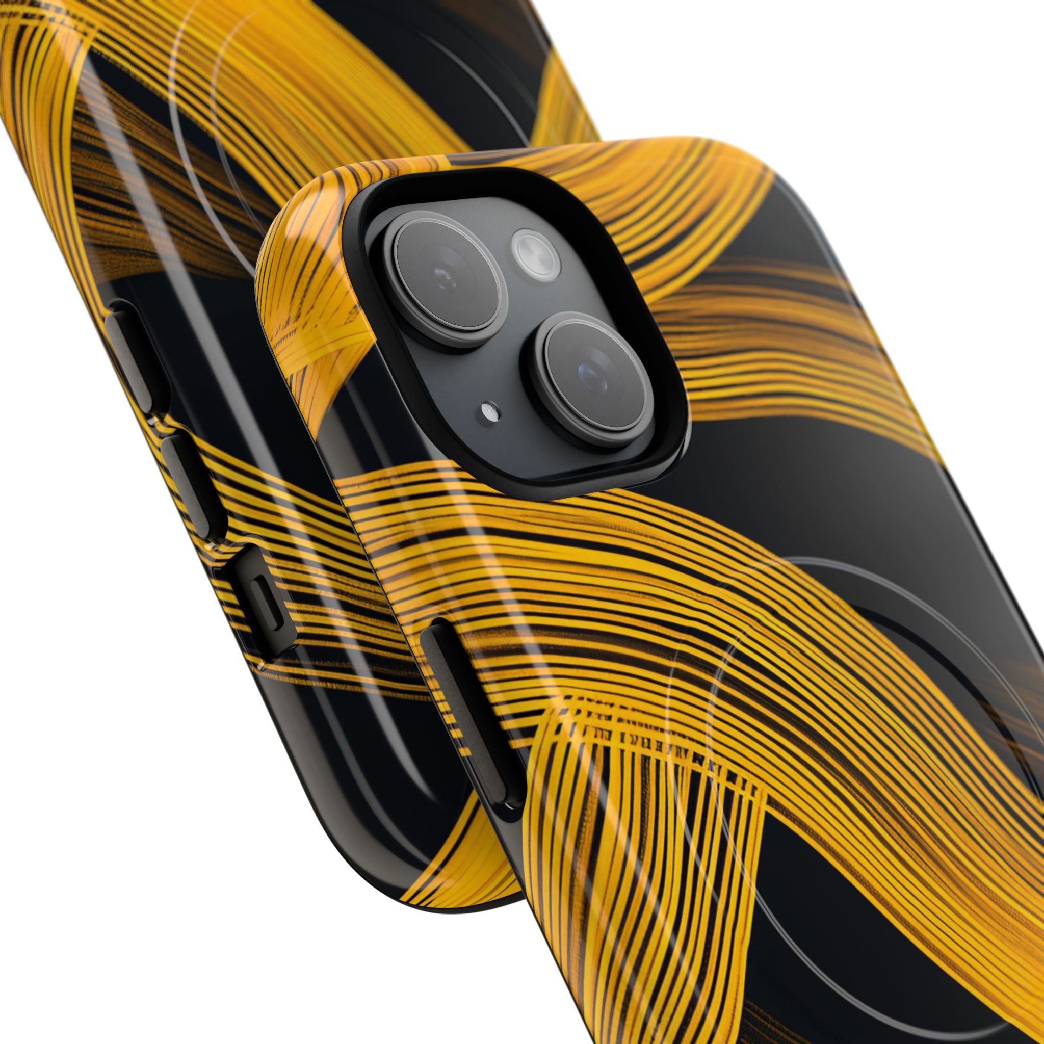 Yellow Flow Lines iPhone 15 - Tough+