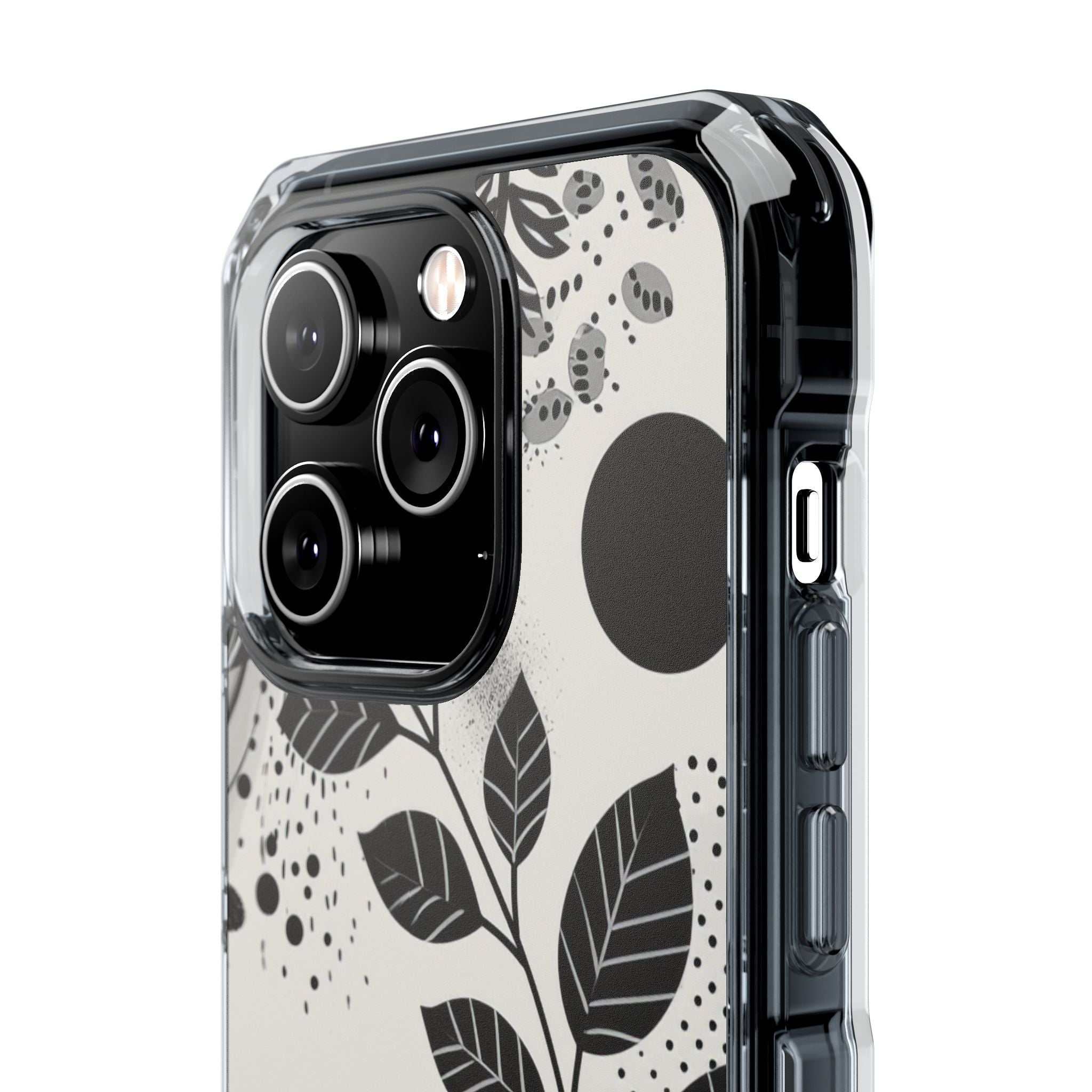 Monochrome Leaf Rhythm iPhone 14 - Impact Clear+