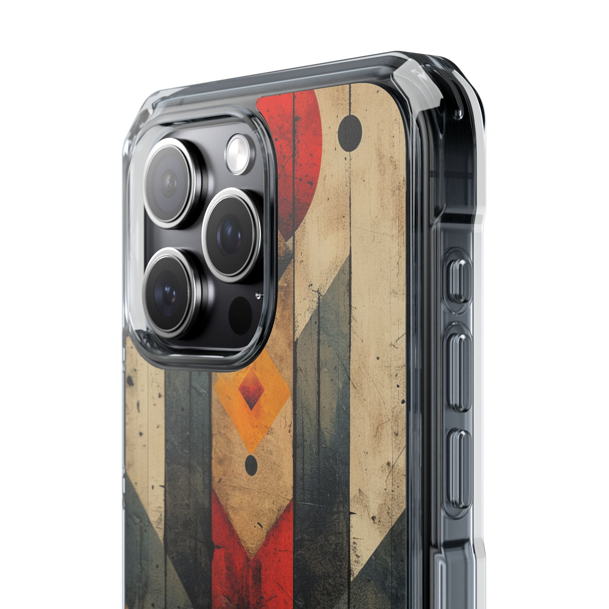 Geometric Fire Rise iPhone 15 - Impact Clear+