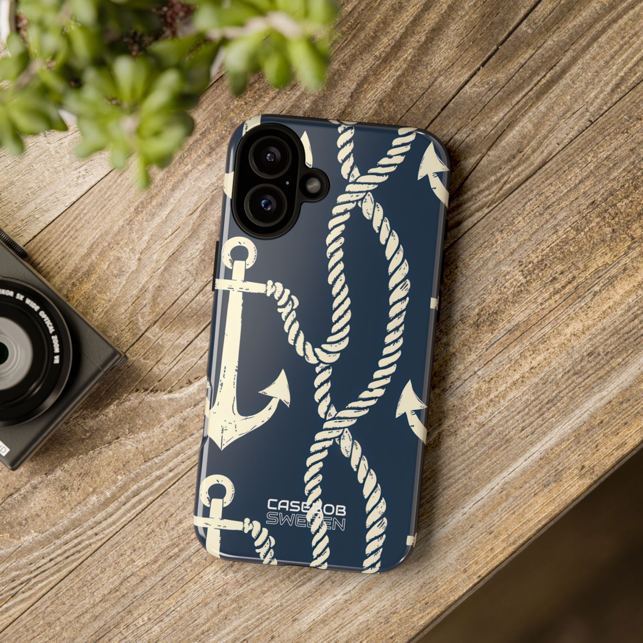 Nautical Anchors Rope iPhone 16 - Tough