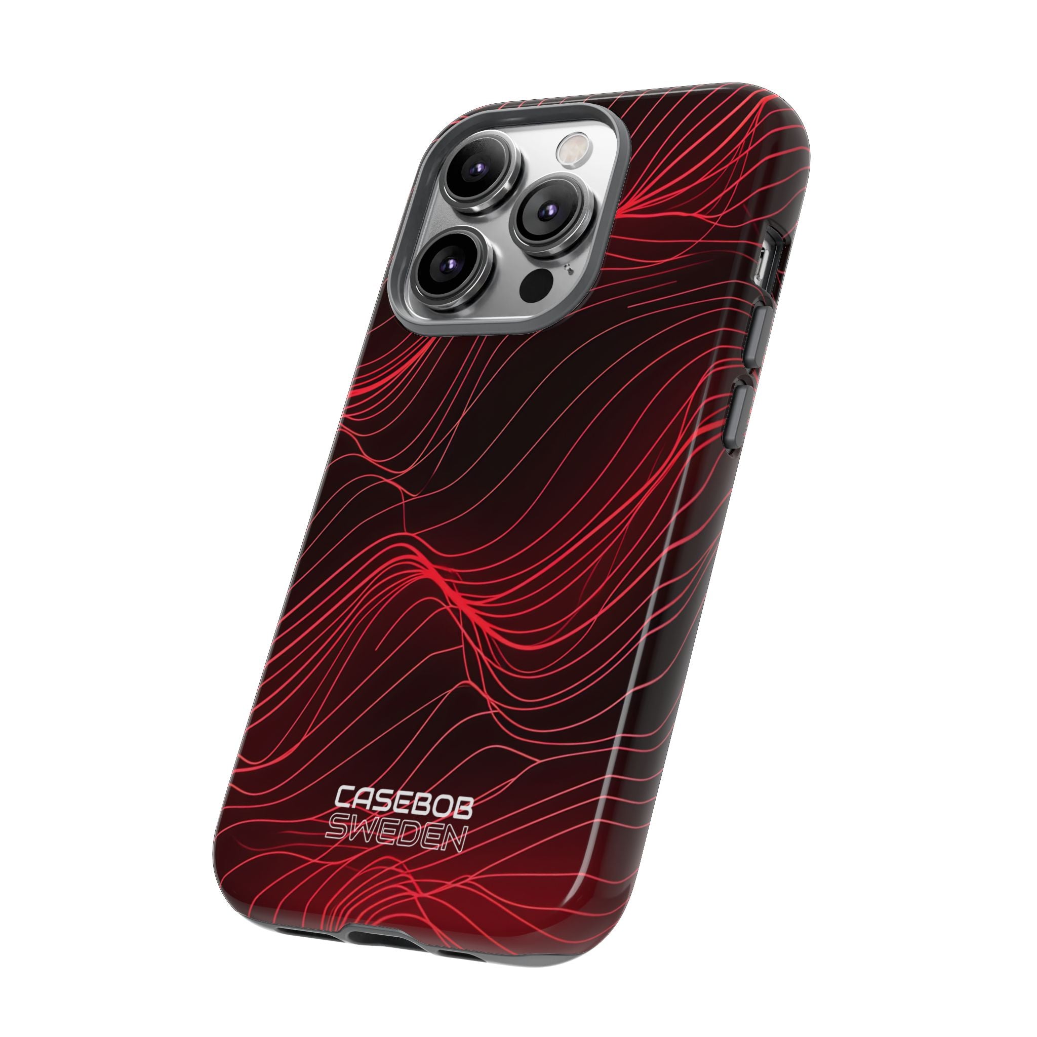 Crimson Waveform Flow iPhone 14 - Tough
