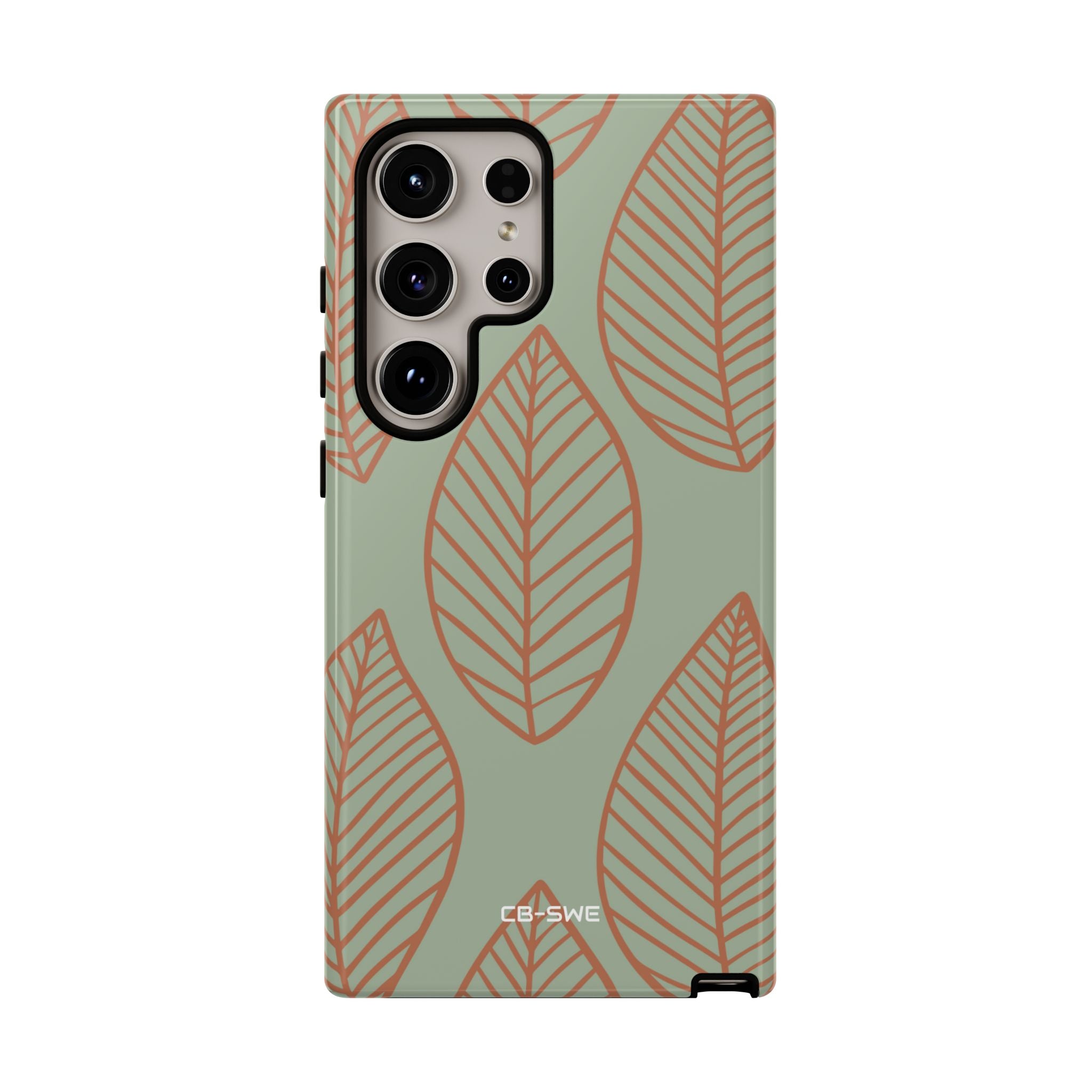 Mint and Orange Leaves - Samsung Case