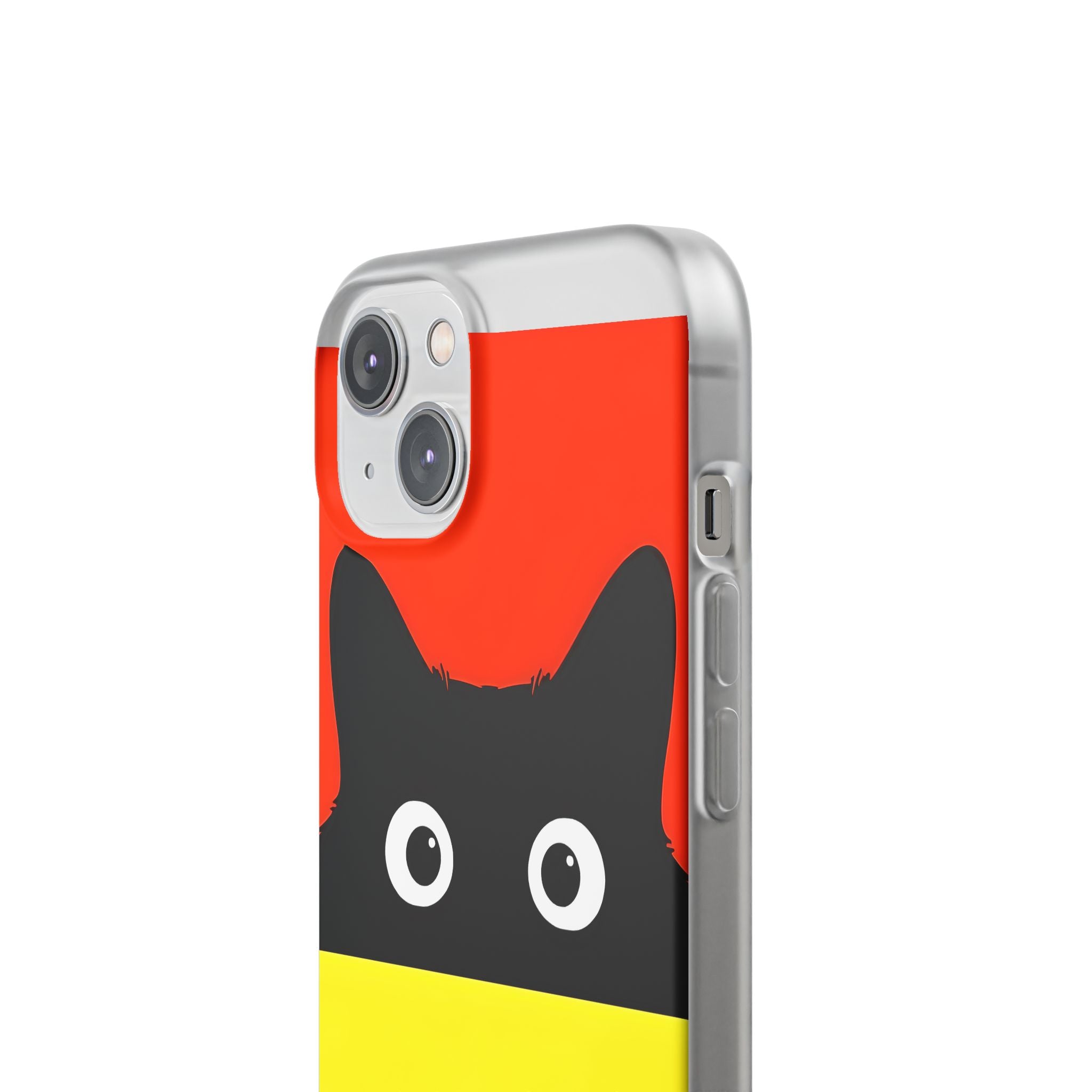 Peekaboo Cat Crimson iPhone 14 Case - Soft