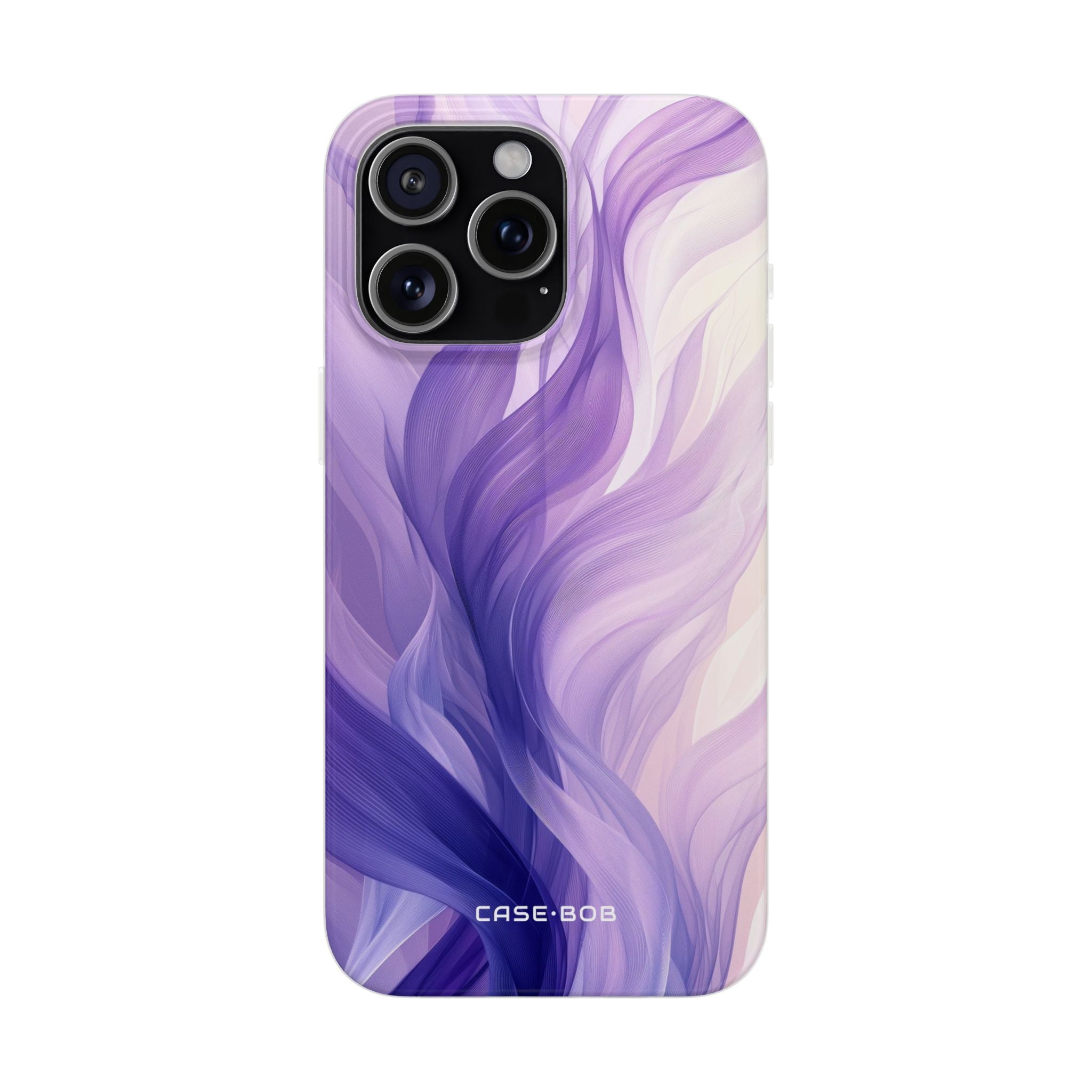 Purple Ribbon Waves iPhone 15 Pro Max Case - Soft