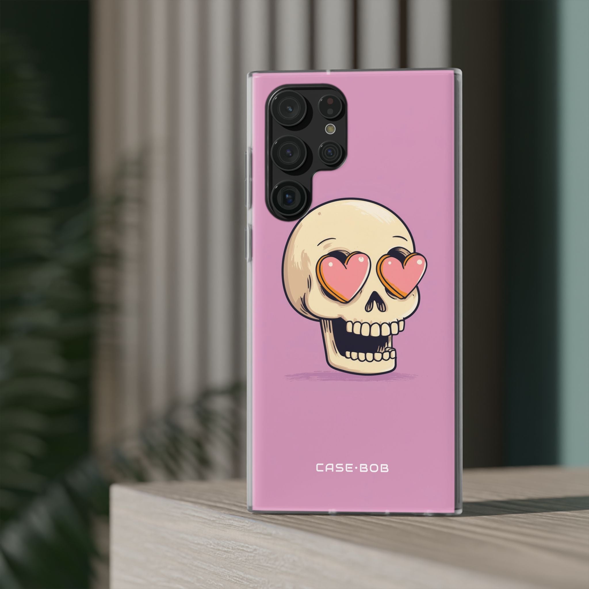 Heart Eyed Skull Samsung S22 Ultra Case - Soft