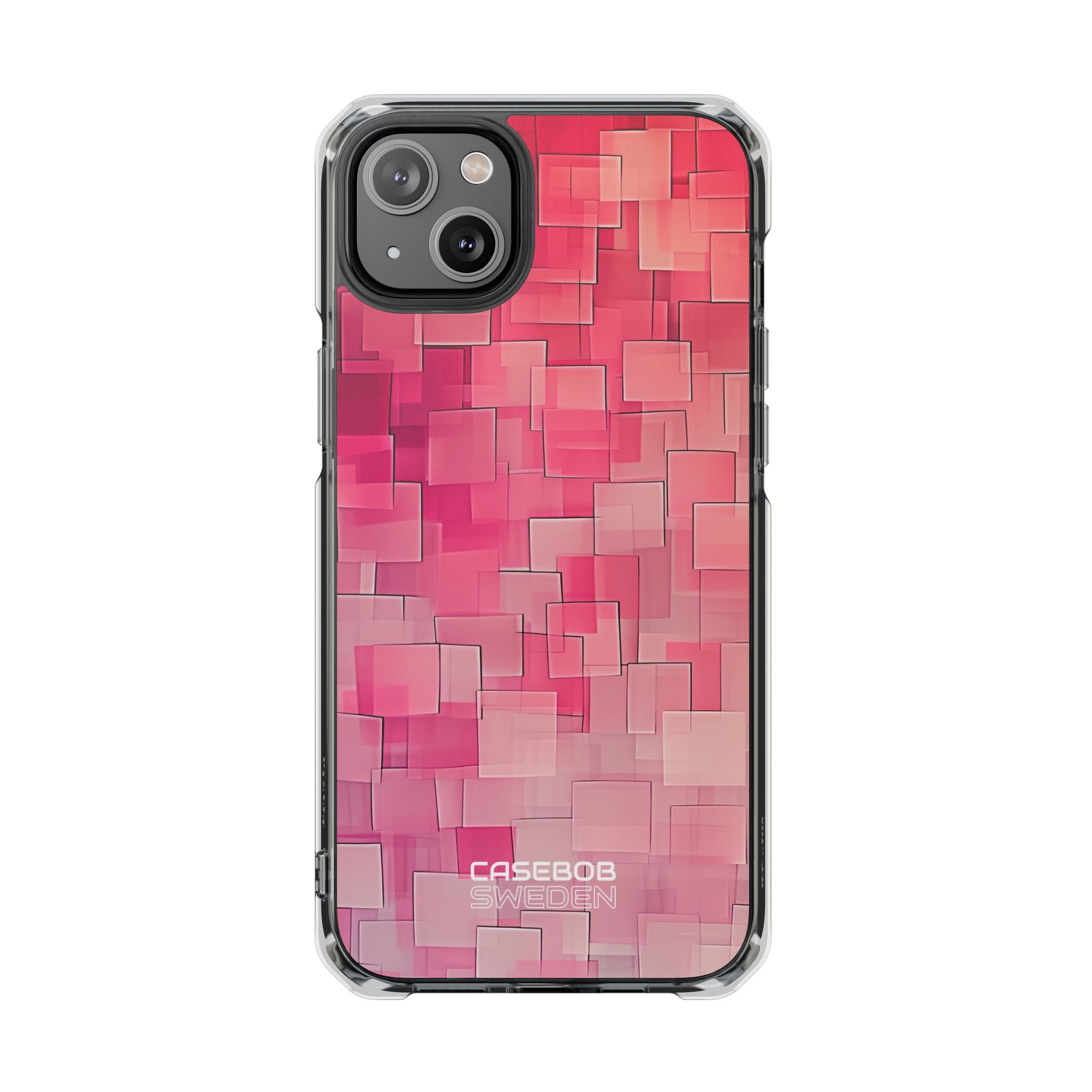 Layered Pink Geometry iPhone 14 - Impact Clear+