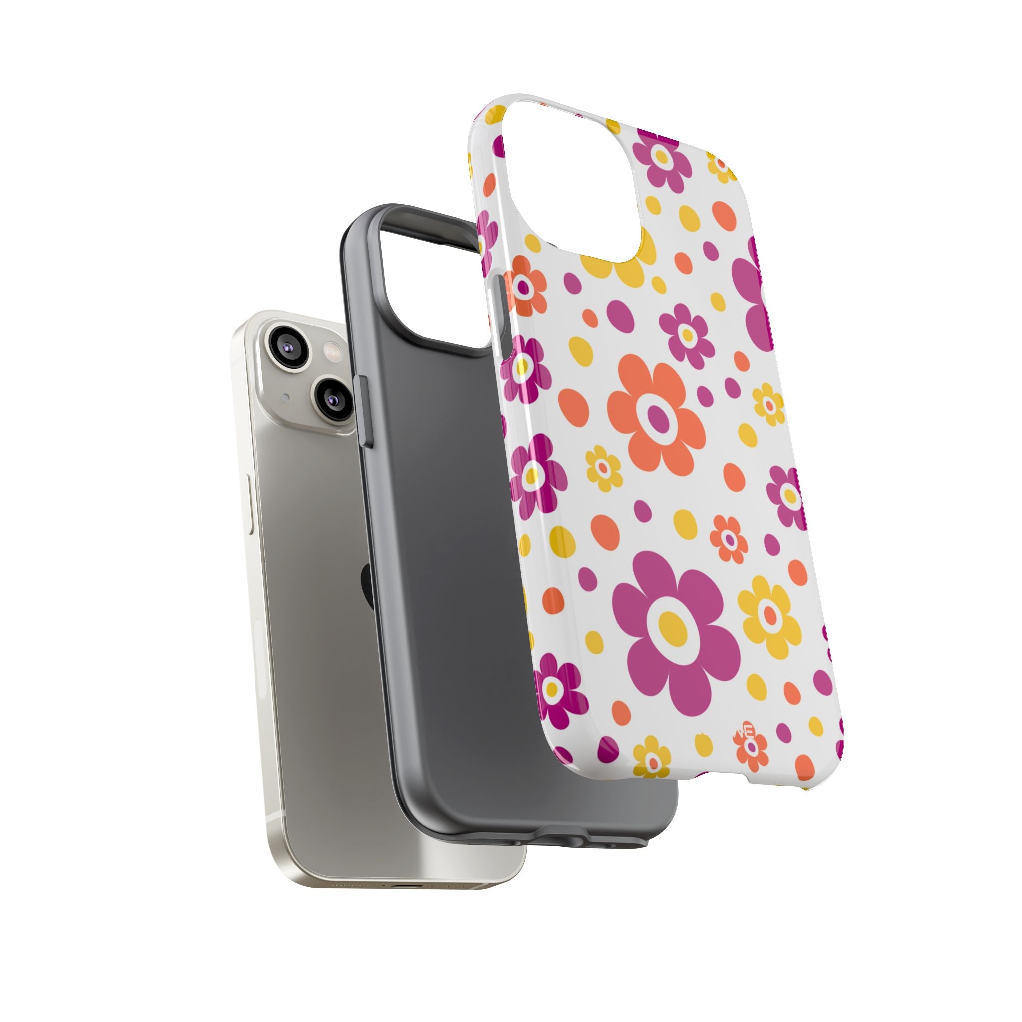 Retro Floral Playfulness - iPhone Case