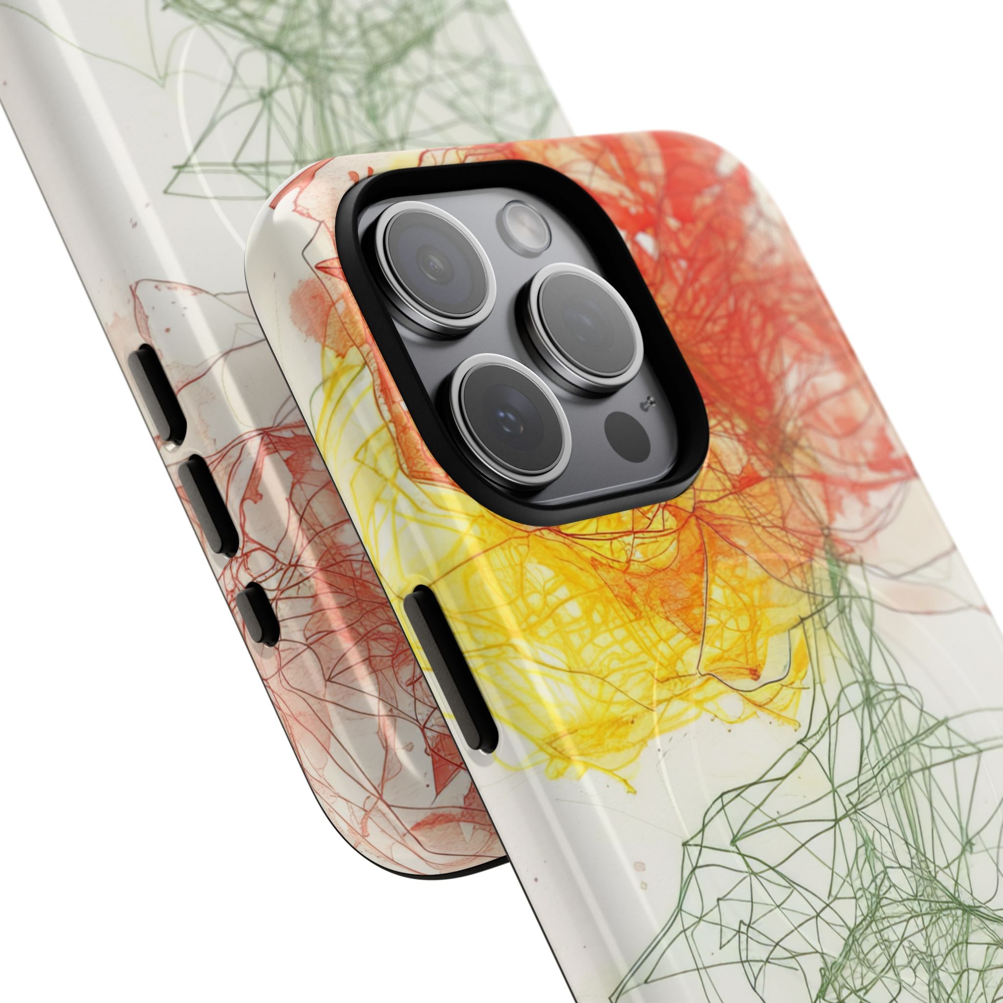 Fiery Blossom Tangle iPhone 15 - Tough+