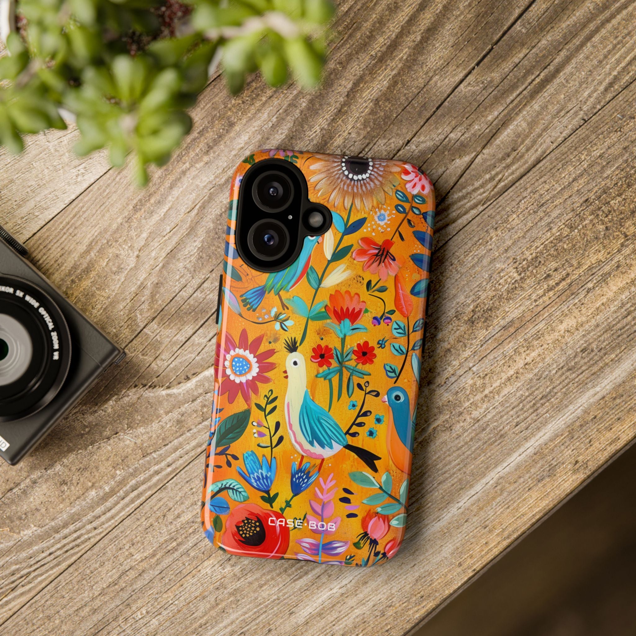 Colorful Birds Bloom iPhone 16 Case - Tough