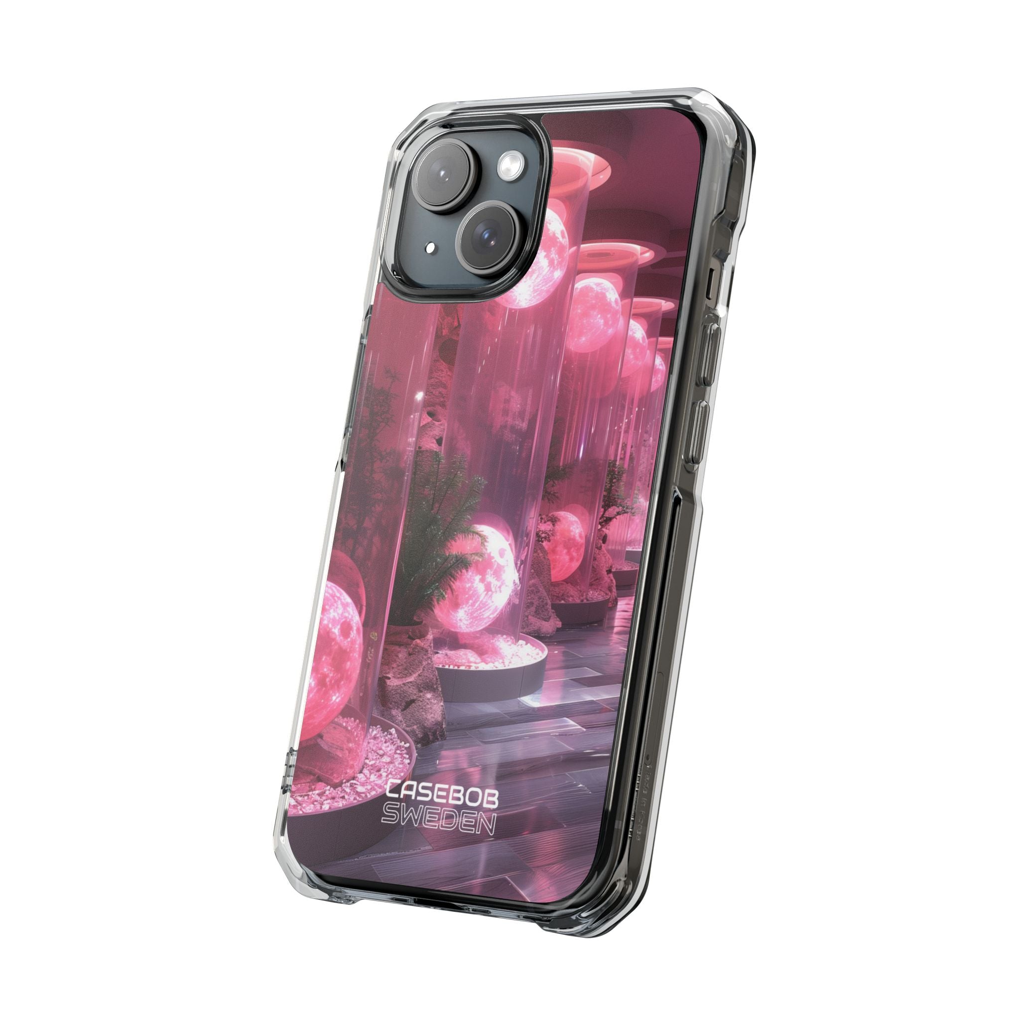 Futuristic Moon Garden iPhone 15 - Impact Clear+
