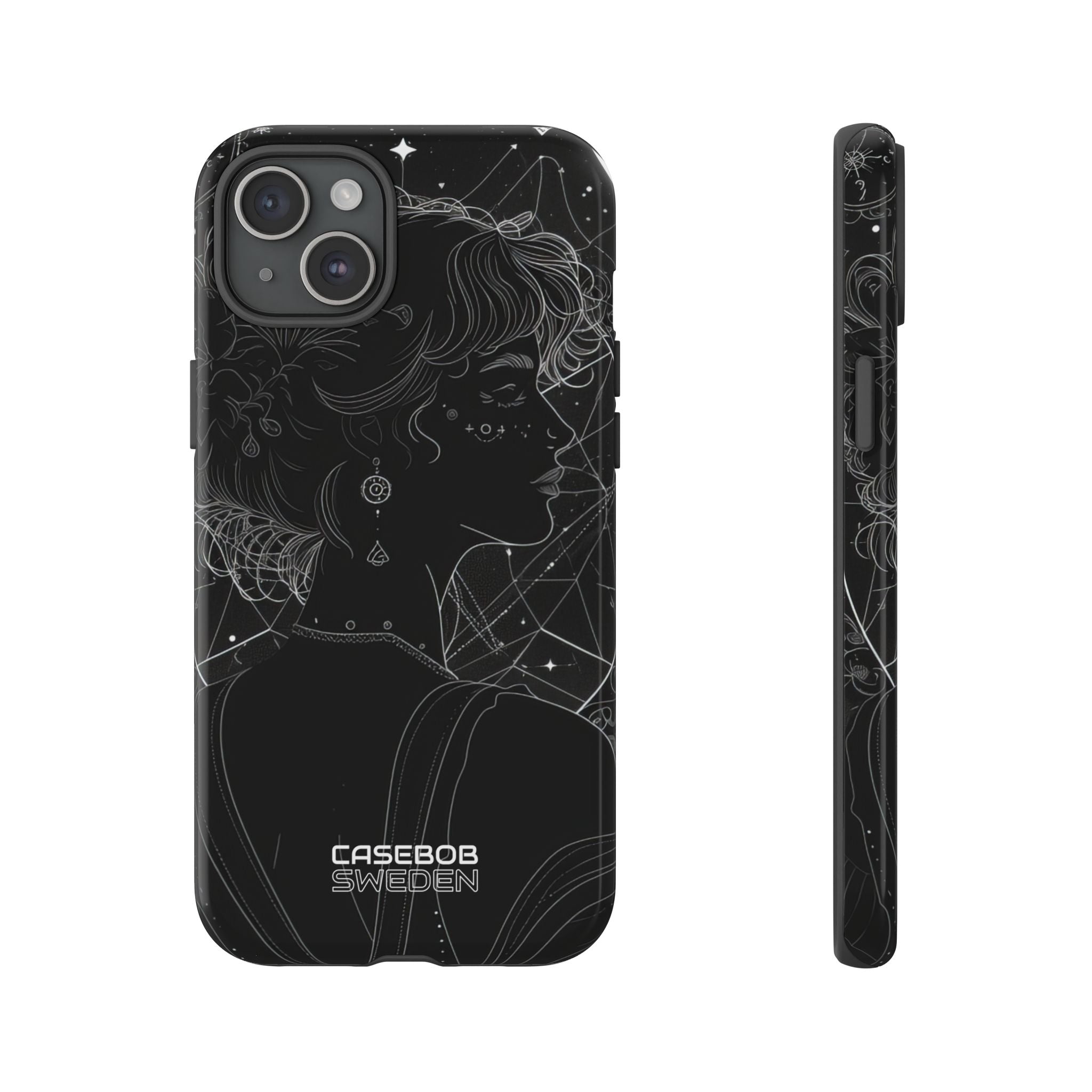 Celestial Bloom Silhouette iPhone 15 - Tough