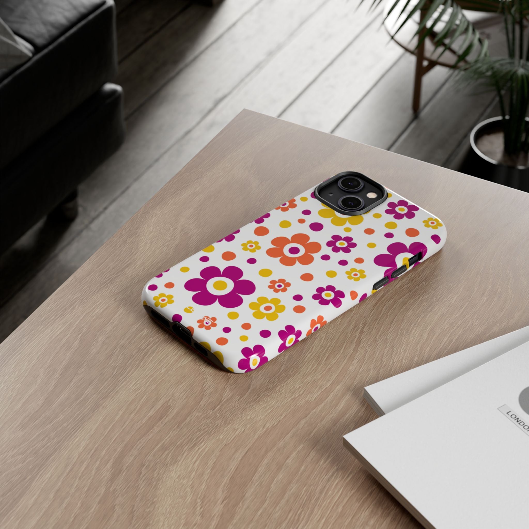 Retro Floral Playfulness - iPhone Case