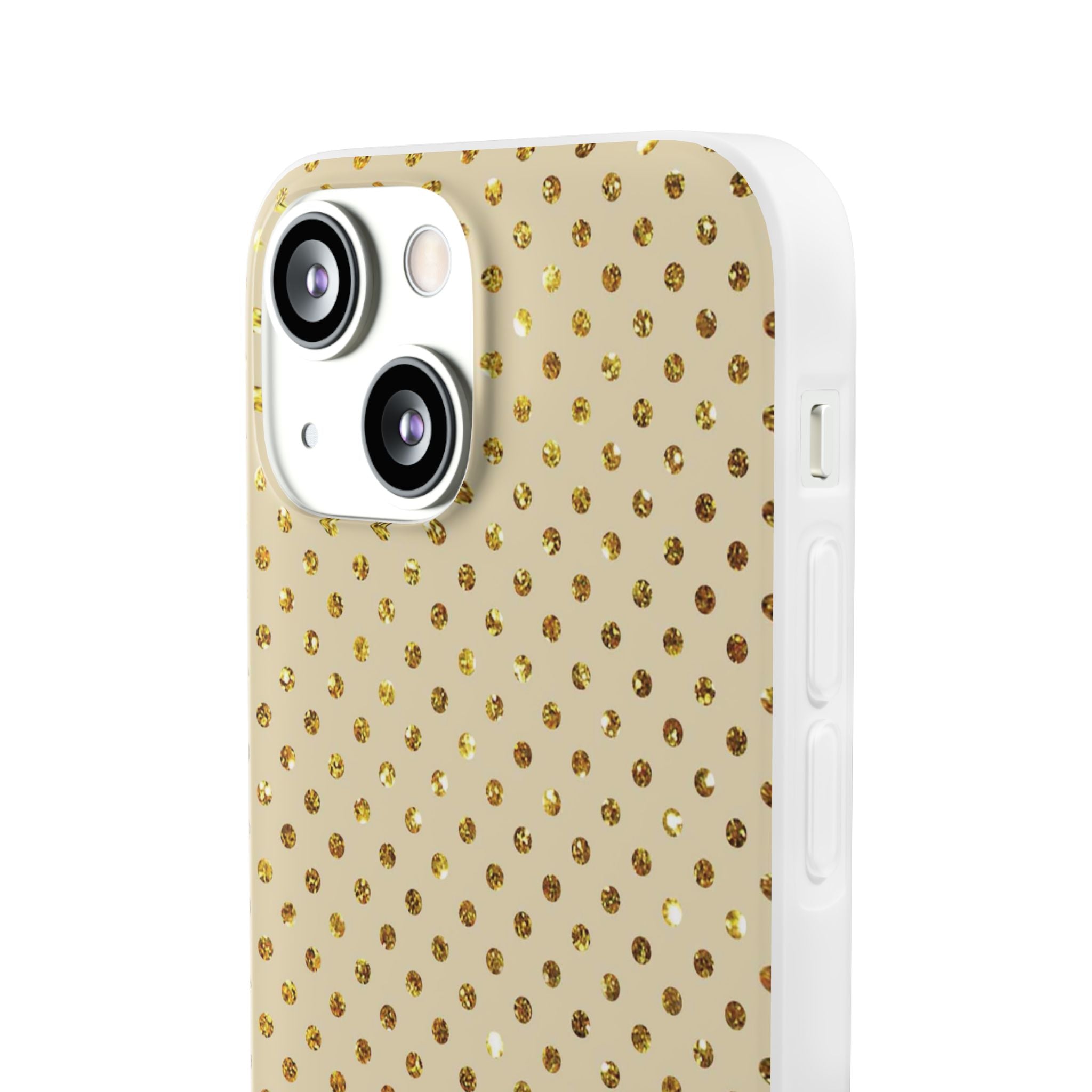Gold Sparkle Grid iPhone 13 mini Case - Soft