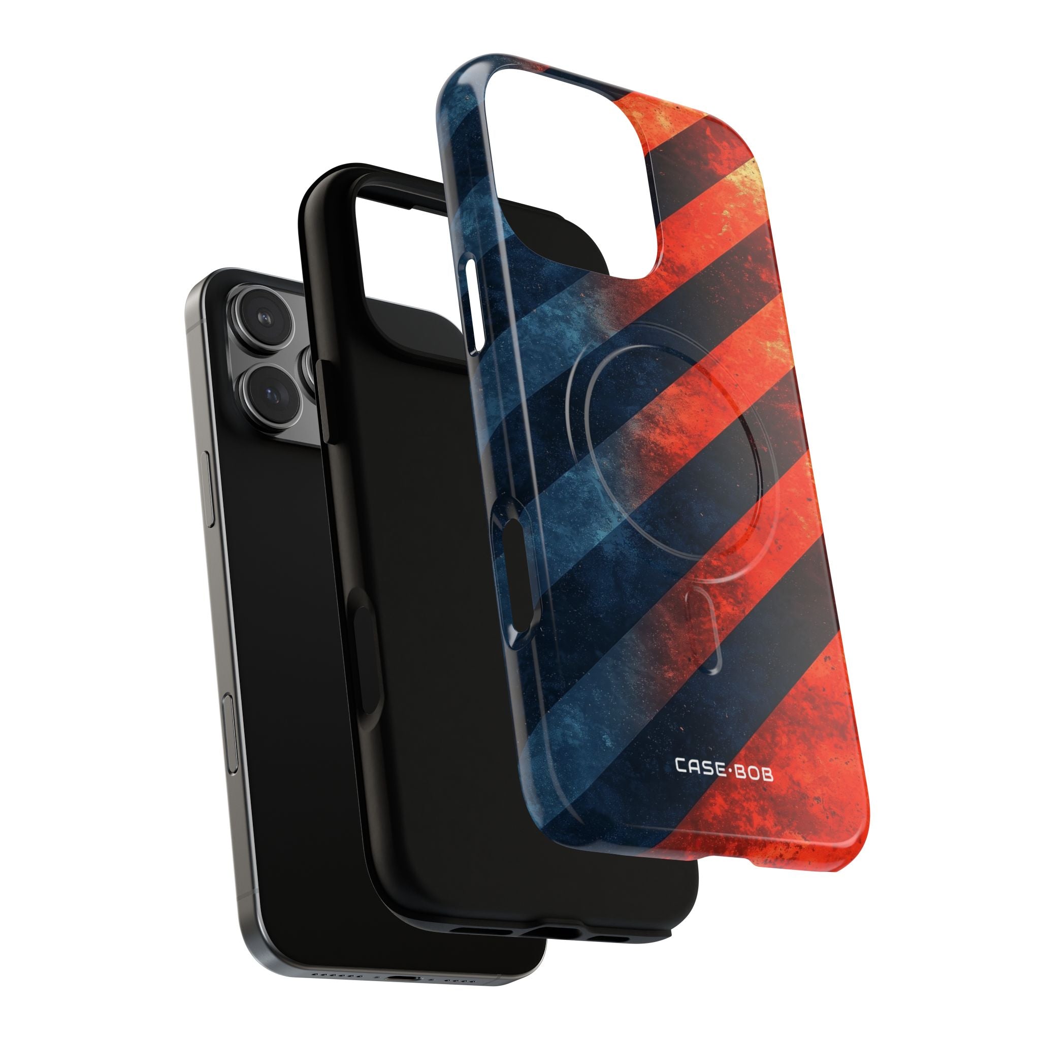 Diagonal Stripes Blaze iPhone 16 Pro Max Case - Tough+