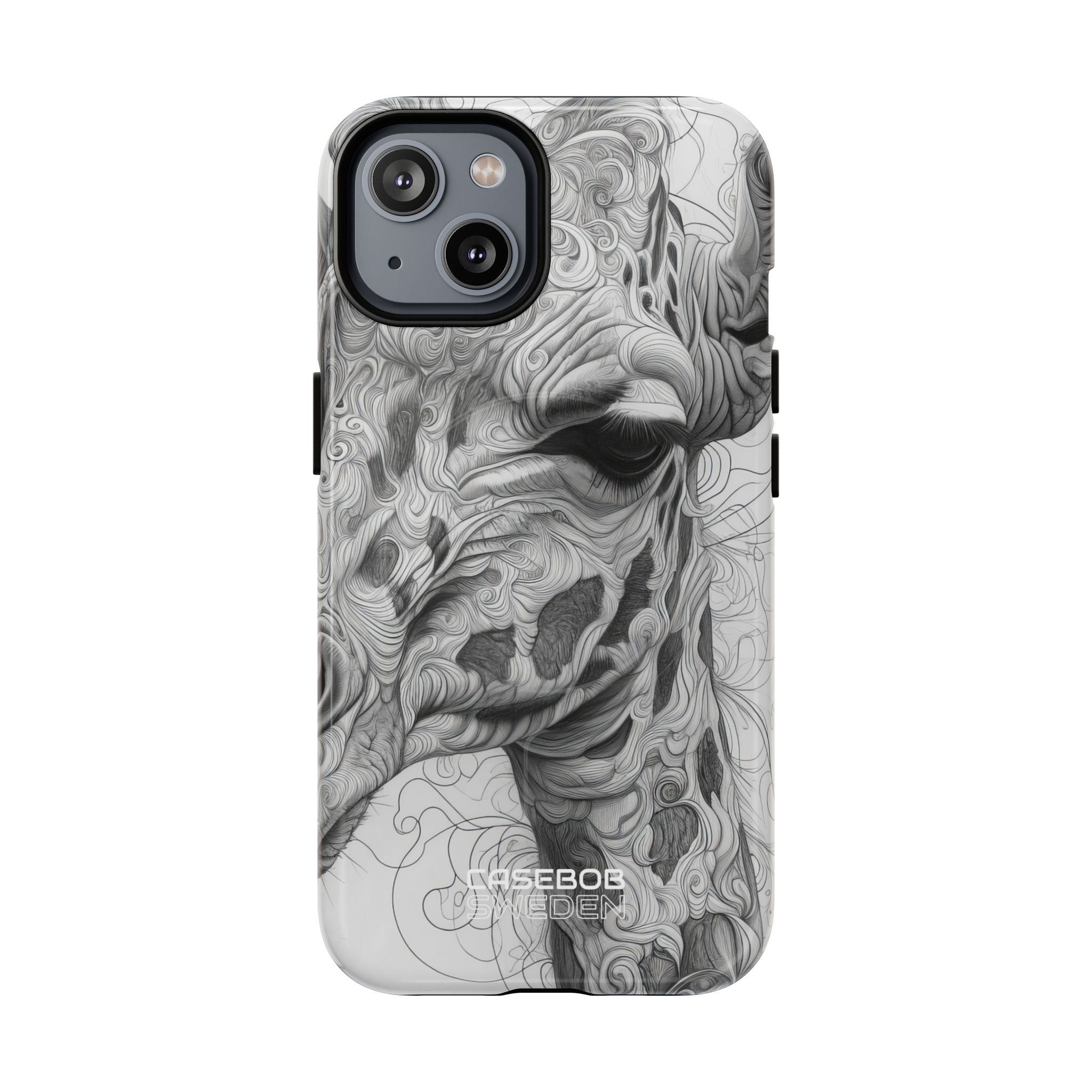 Swirling Giraffe Art iPhone 14 - Tough+