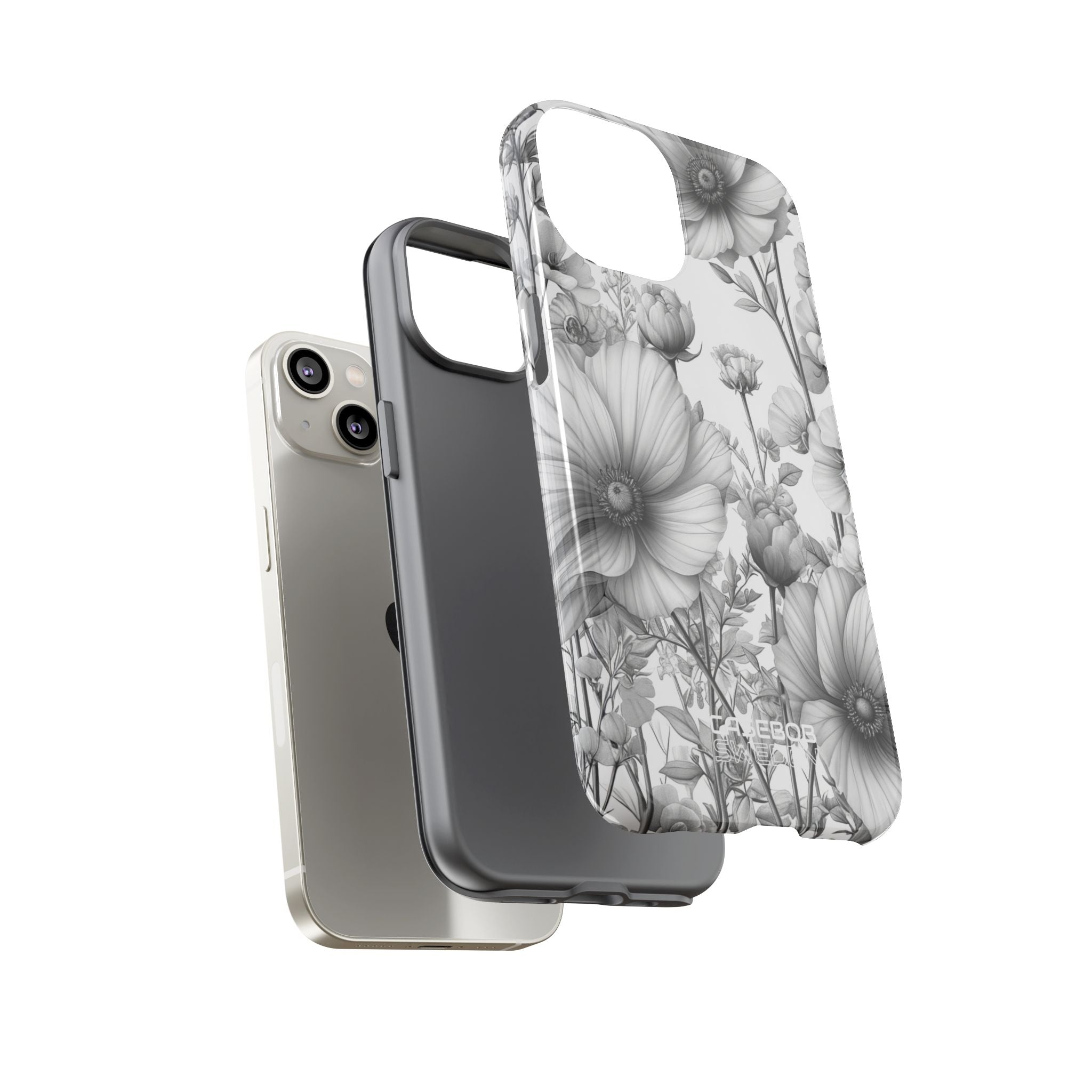 Vintage Floral Etching iPhone 14 - Tough