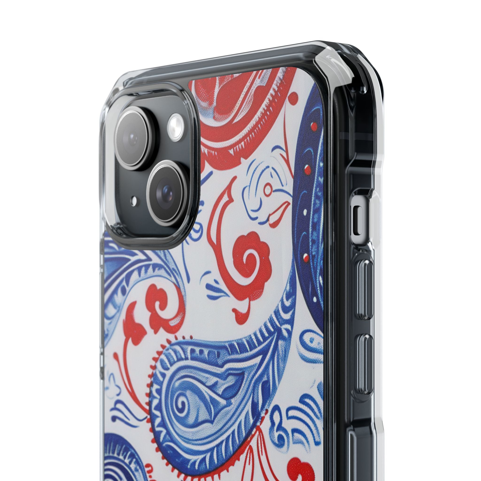 Vibrant Paisley Swirls iPhone 15 - Impact Clear+