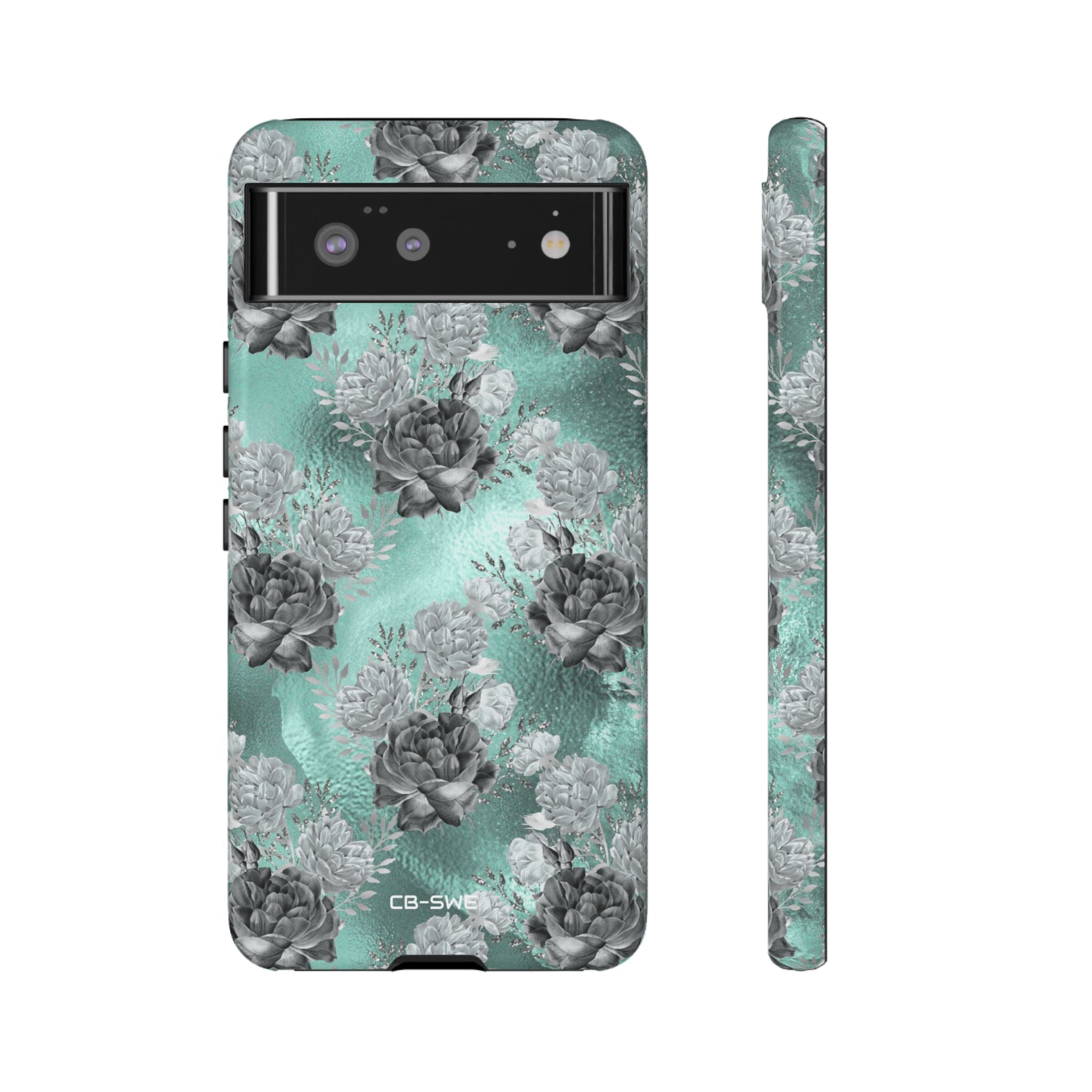 Teal Floral Elegance - Google Pixel Case