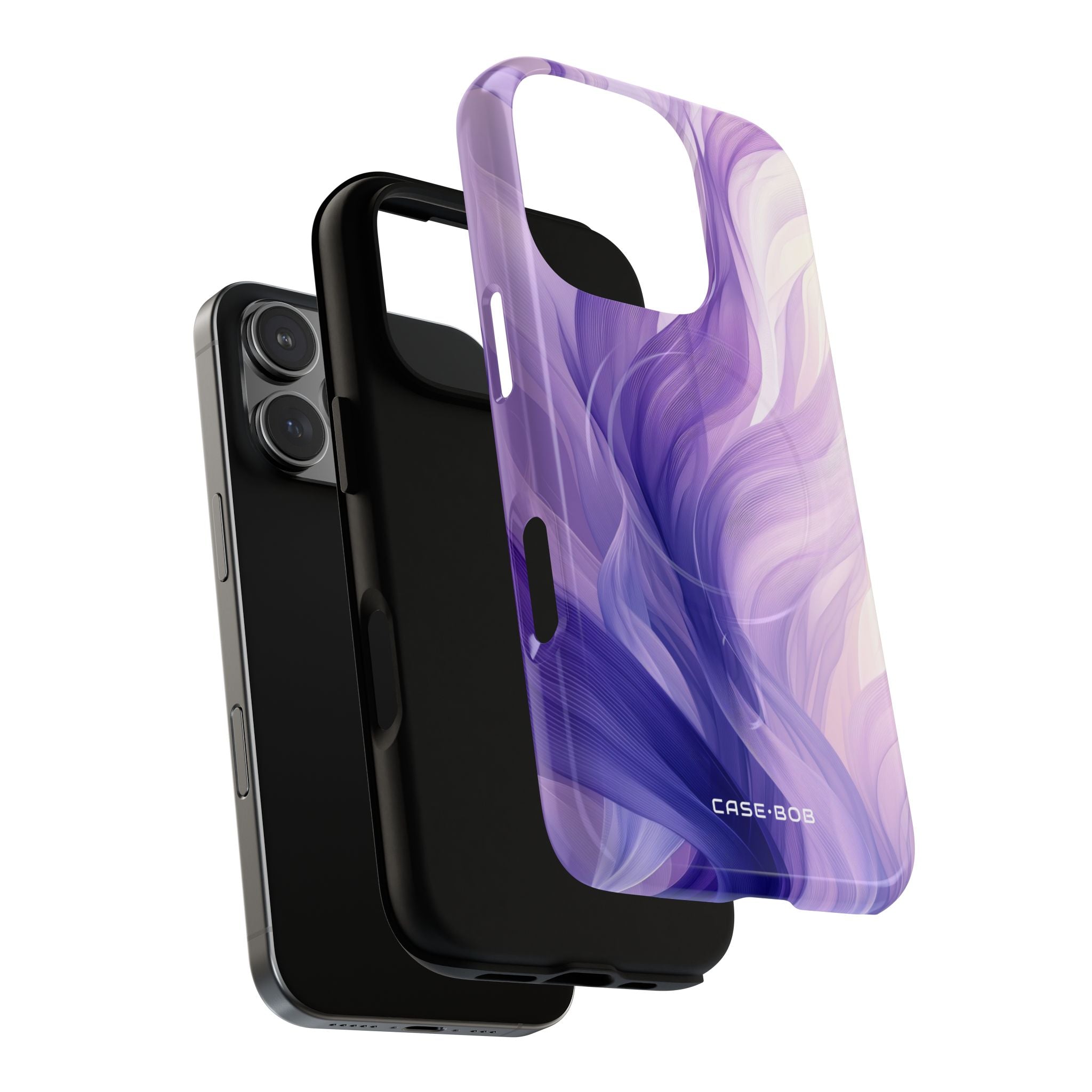 Purple Ribbon Waves iPhone 16 Pro Case - Tough+