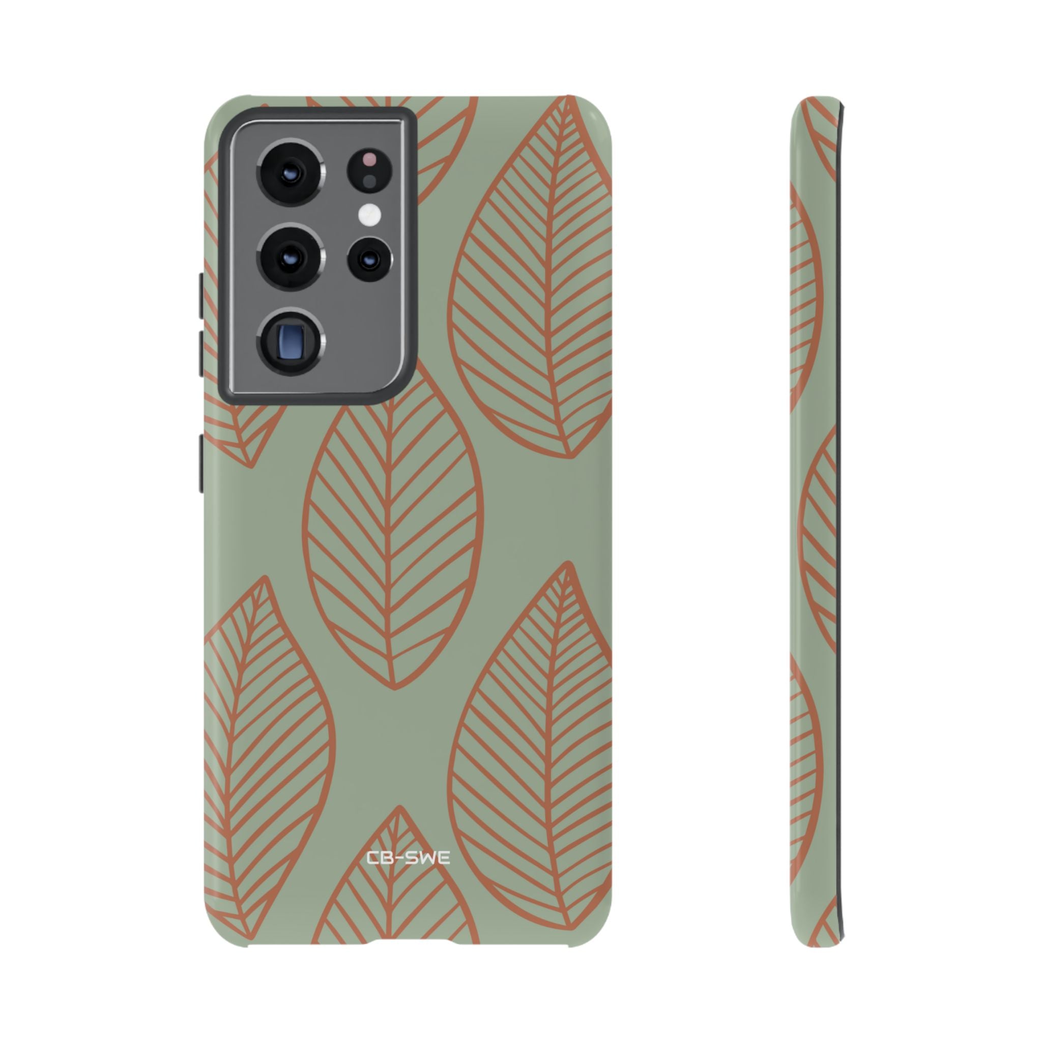 Mint and Orange Leaves - Samsung Case