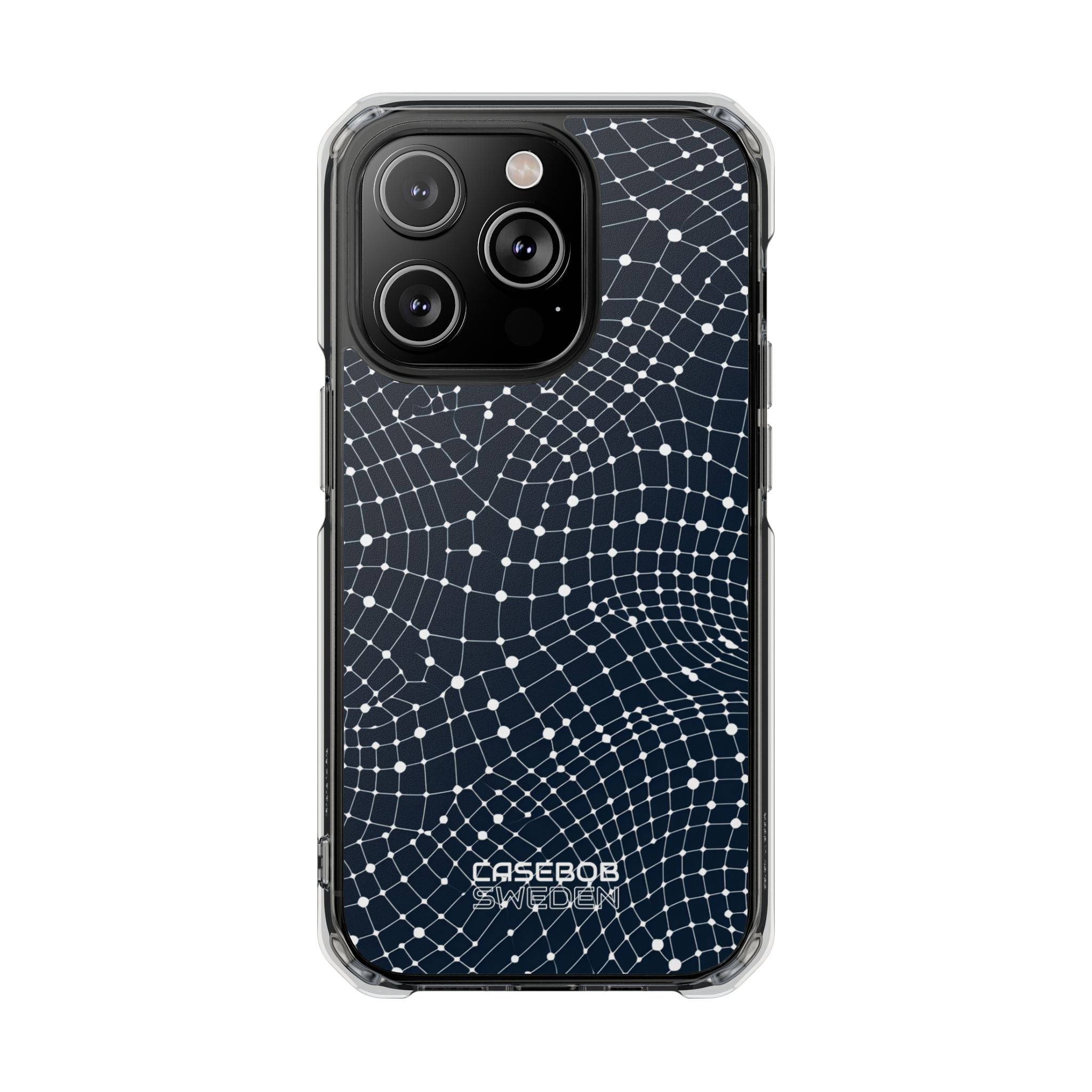 Warped Grid Web iPhone 14 - Impact Clear+