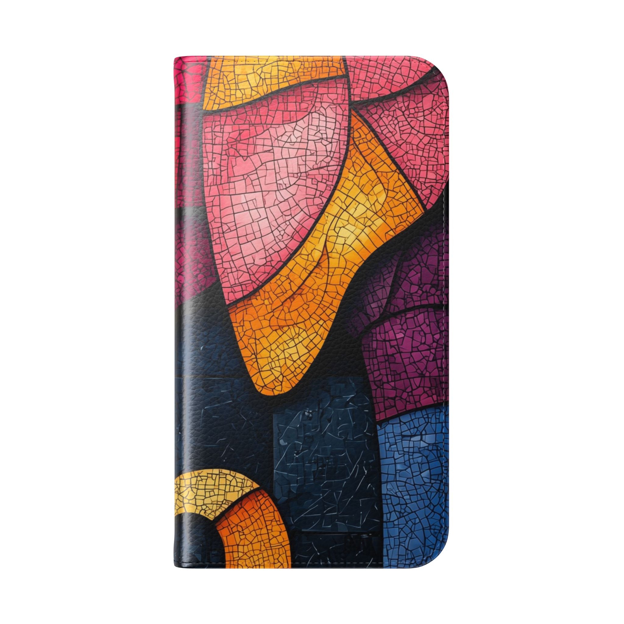 Blue Mosaic Elephant - iPhone 15 Plus Case - Wallet