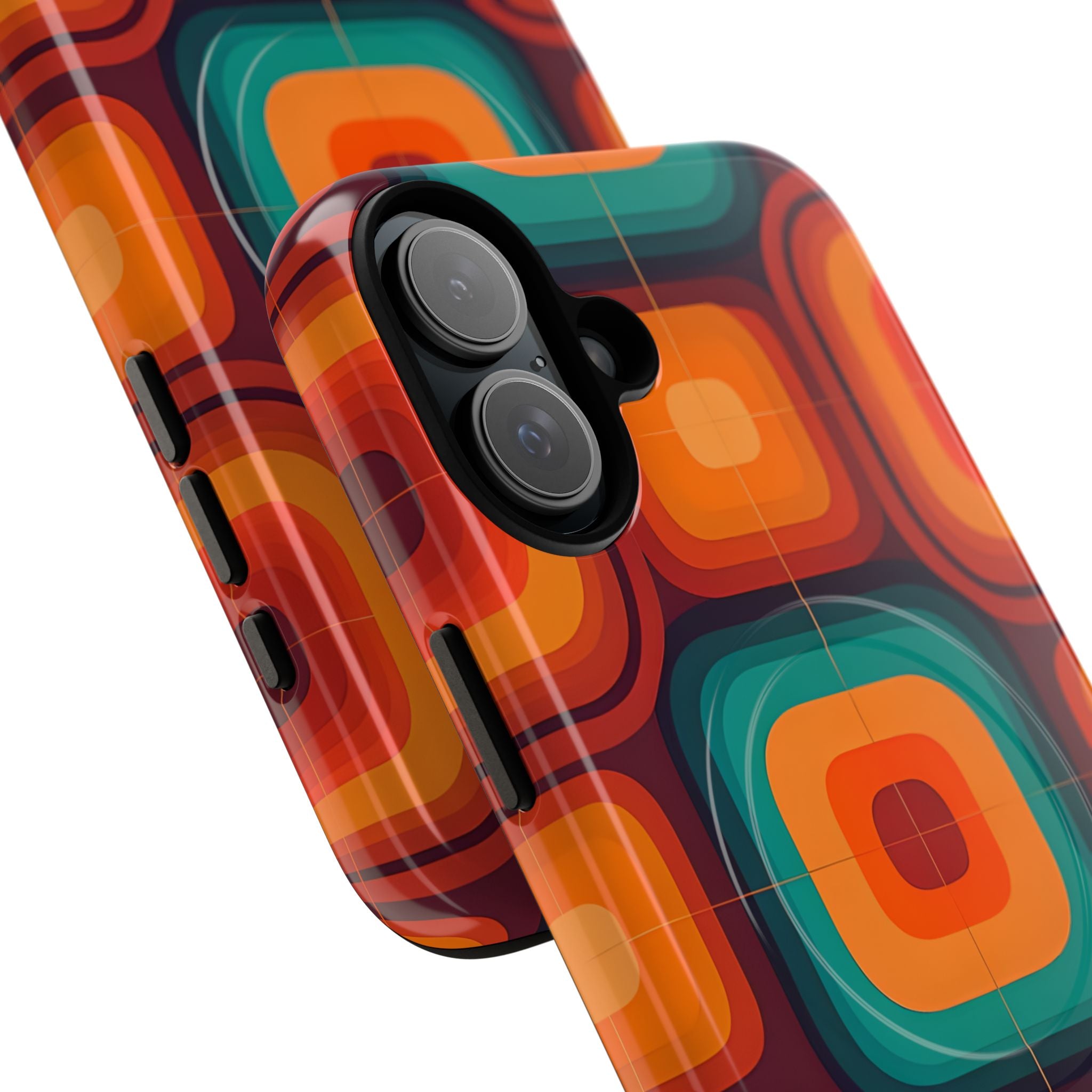 Retro 1970s Squares iPhone 16 - Tough+