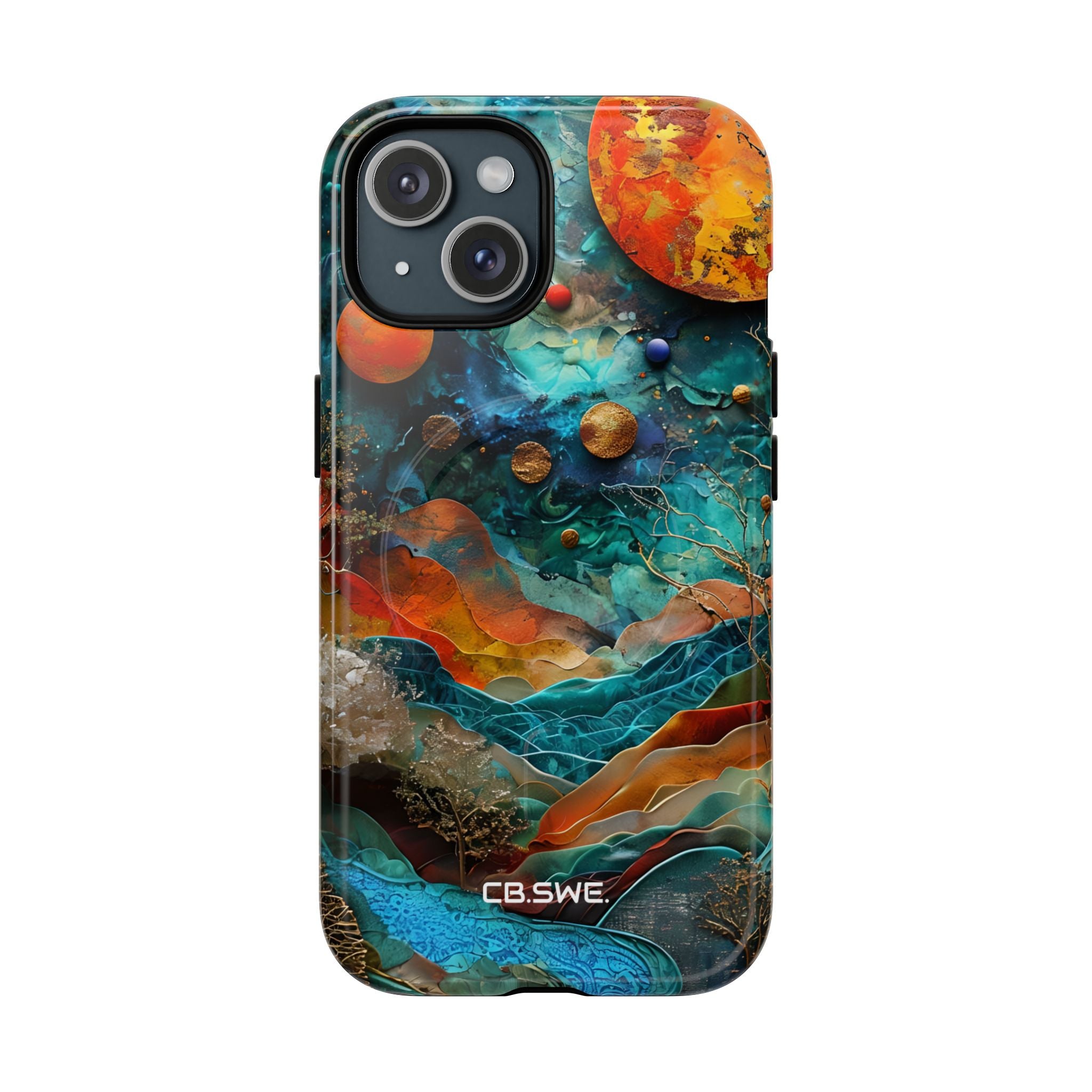 Dreamlike Fantasy Landscape Mixed Media Art iPhone 15 - Tough+