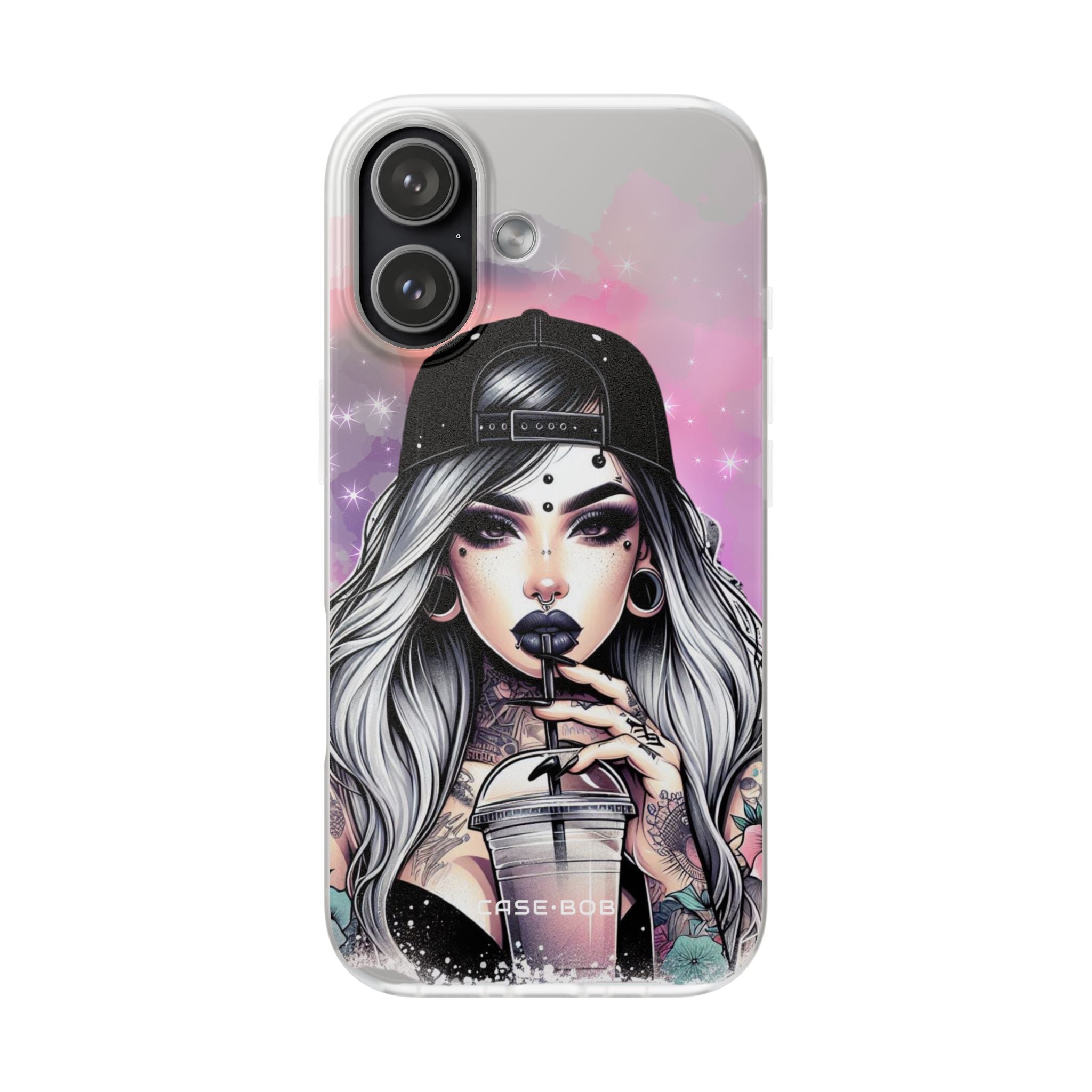 Silver Sip Nebula iPhone 17 Case - Soft