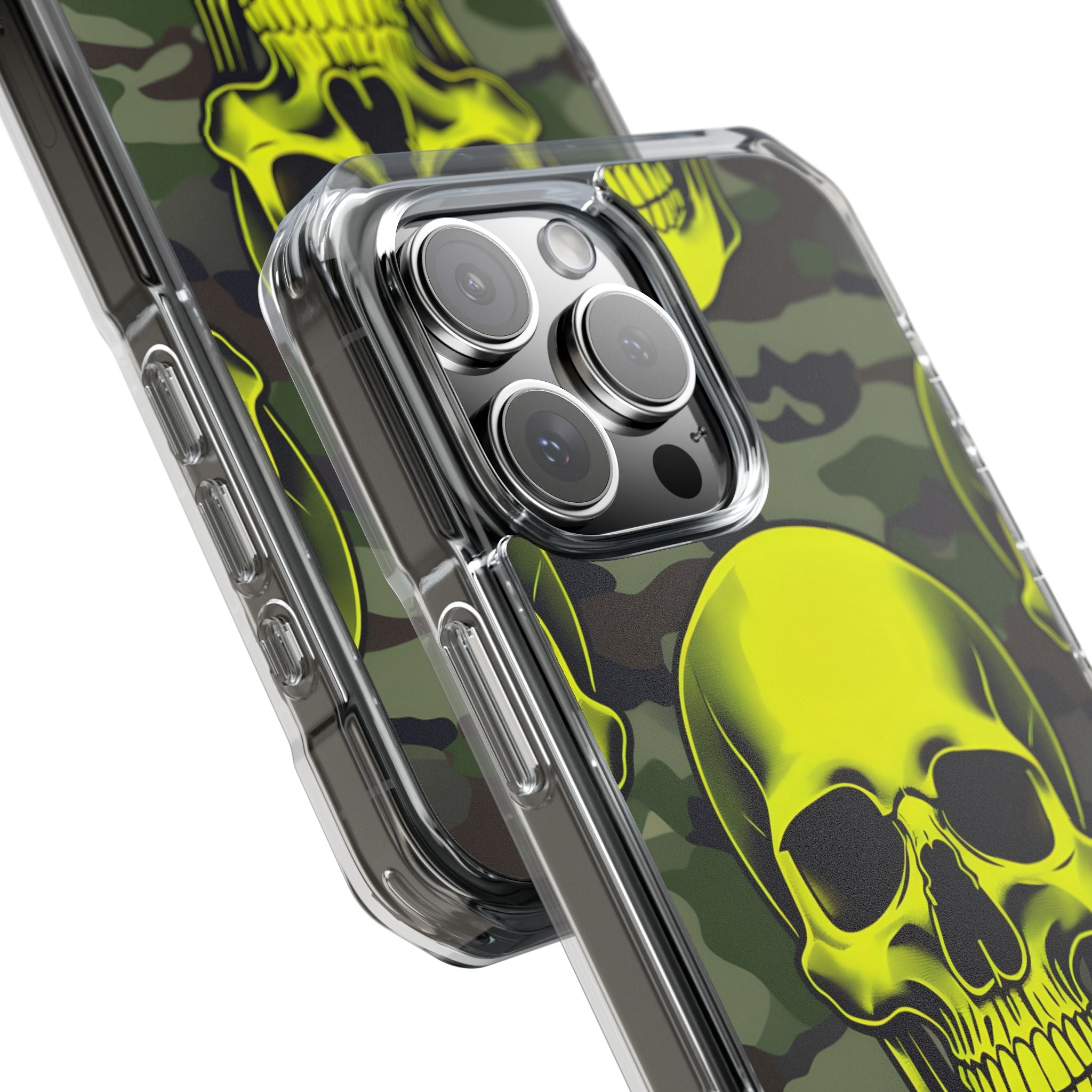 Neon Skull Camo iPhone 16 Pro Max Case - Impact