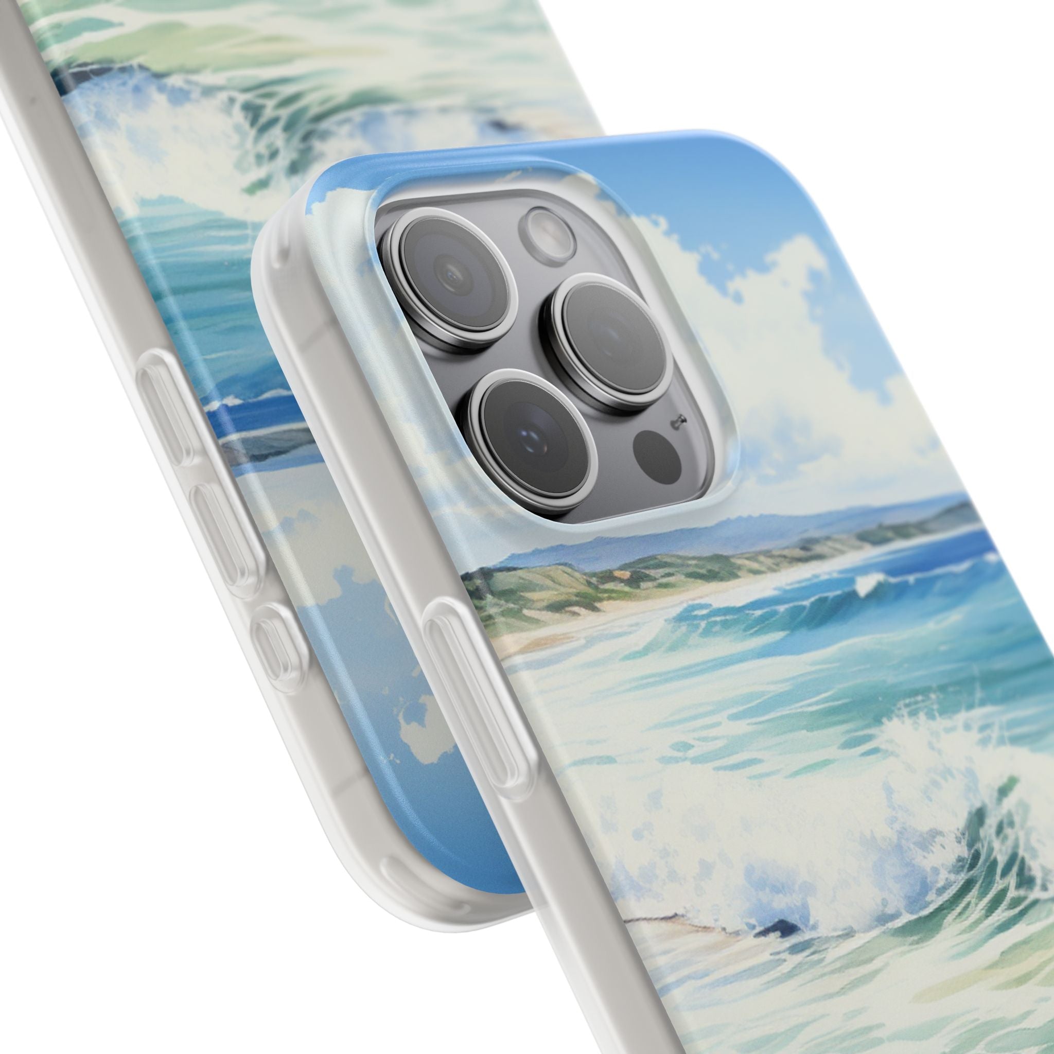 Foamy Wave Breeze iPhone 15 Pro Max Case - Soft
