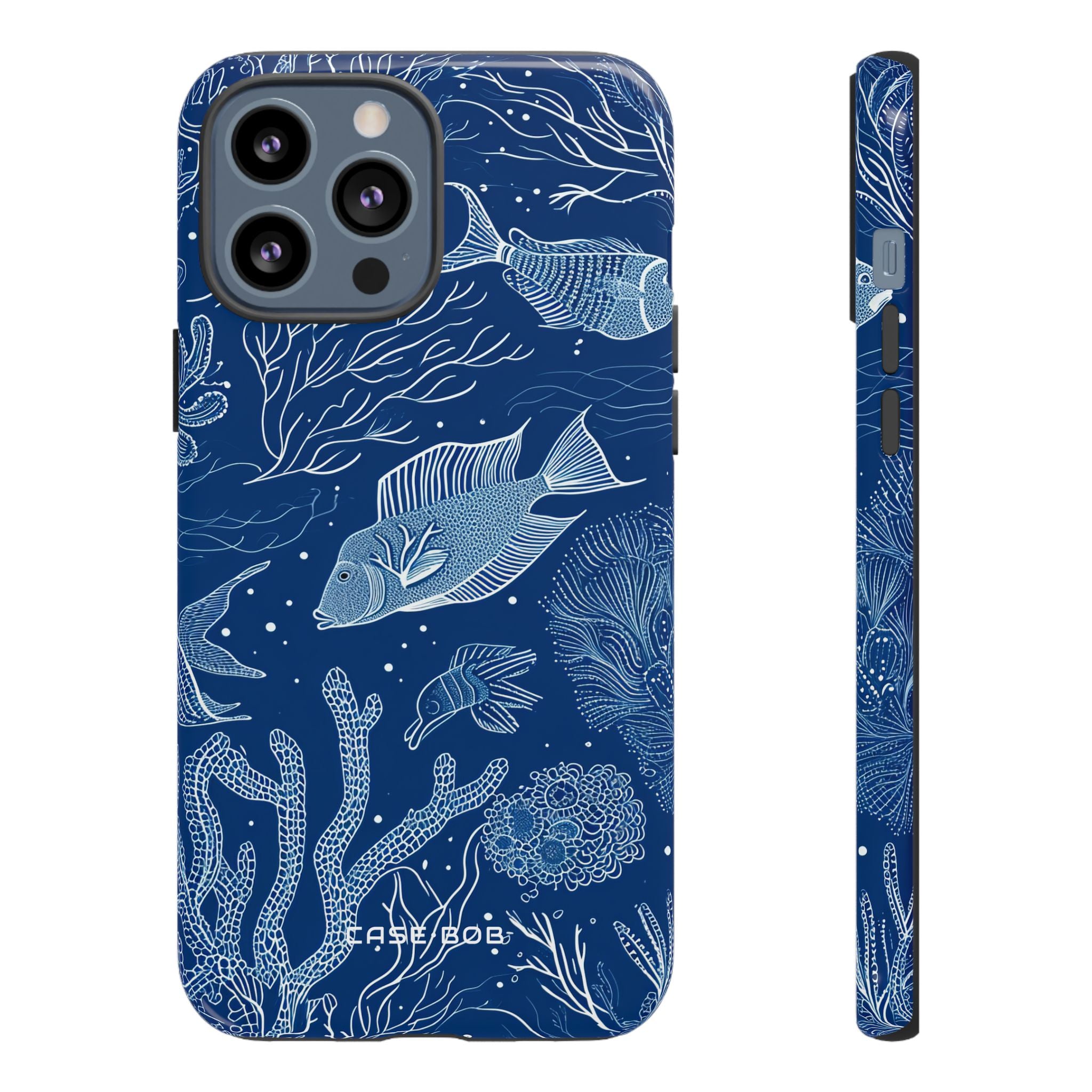 Navy Scale Reef iPhone 13 Pro Max Case - Tough