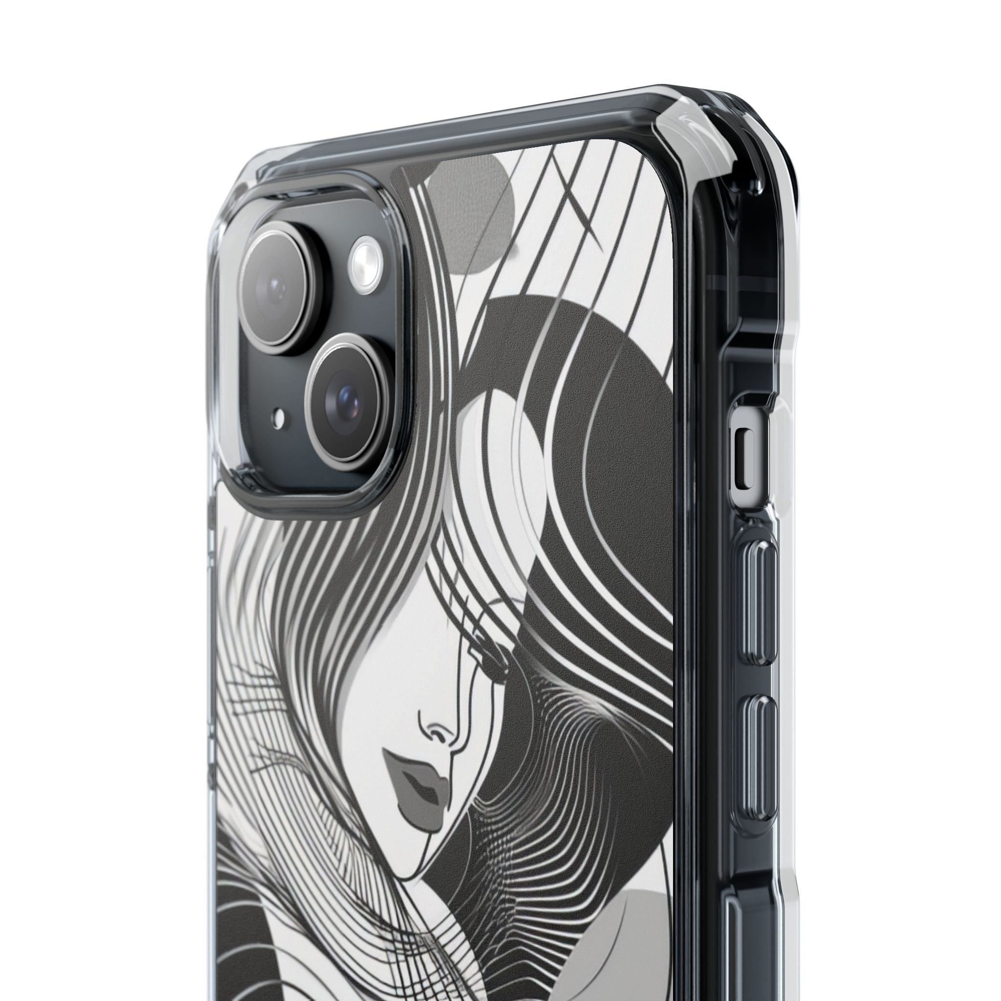 Orange Wave Motion iPhone 15 - Impact Clear+