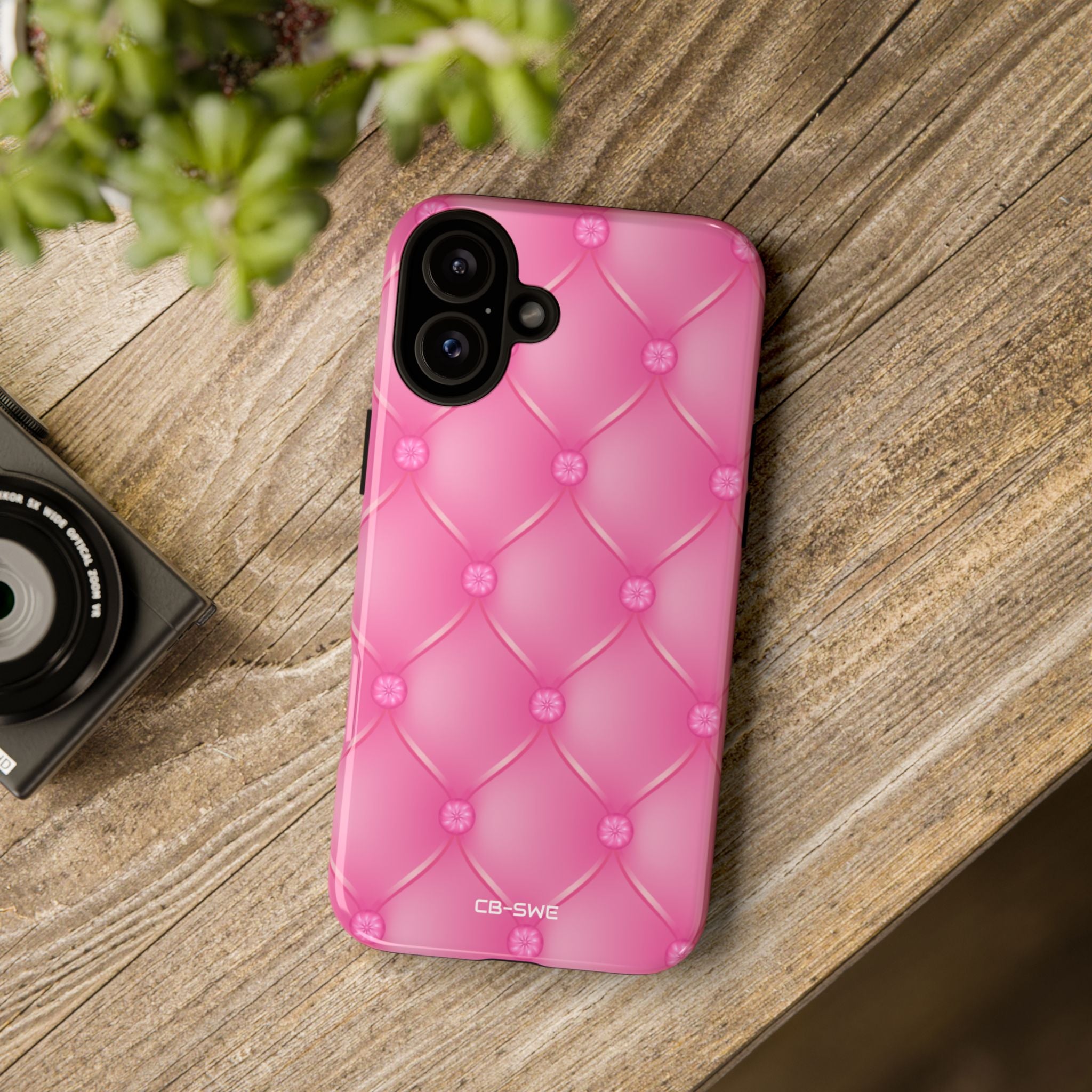 Quilted Pink Elegance - iPhone Case