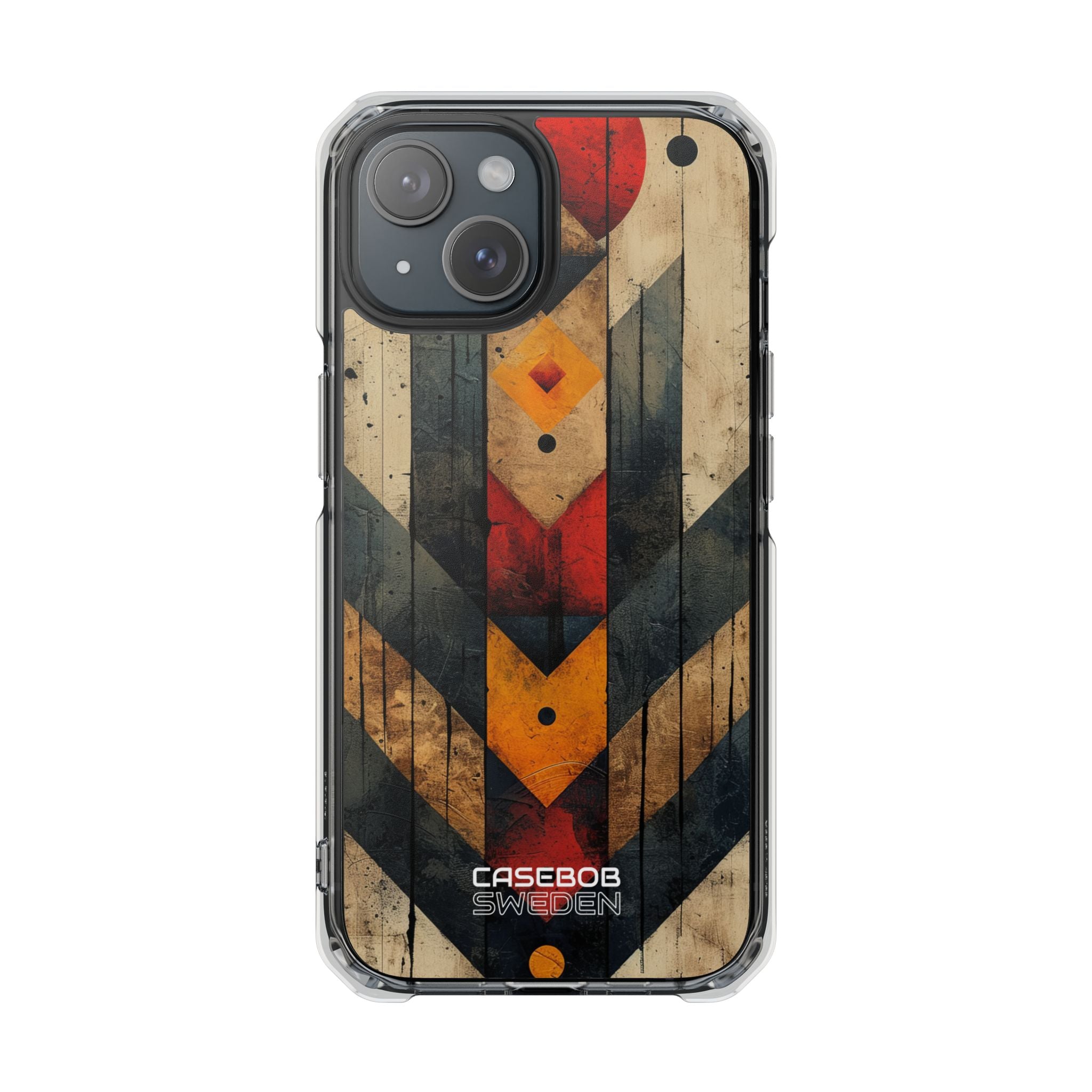 Geometric Fire Rise iPhone 15 - Impact Clear+