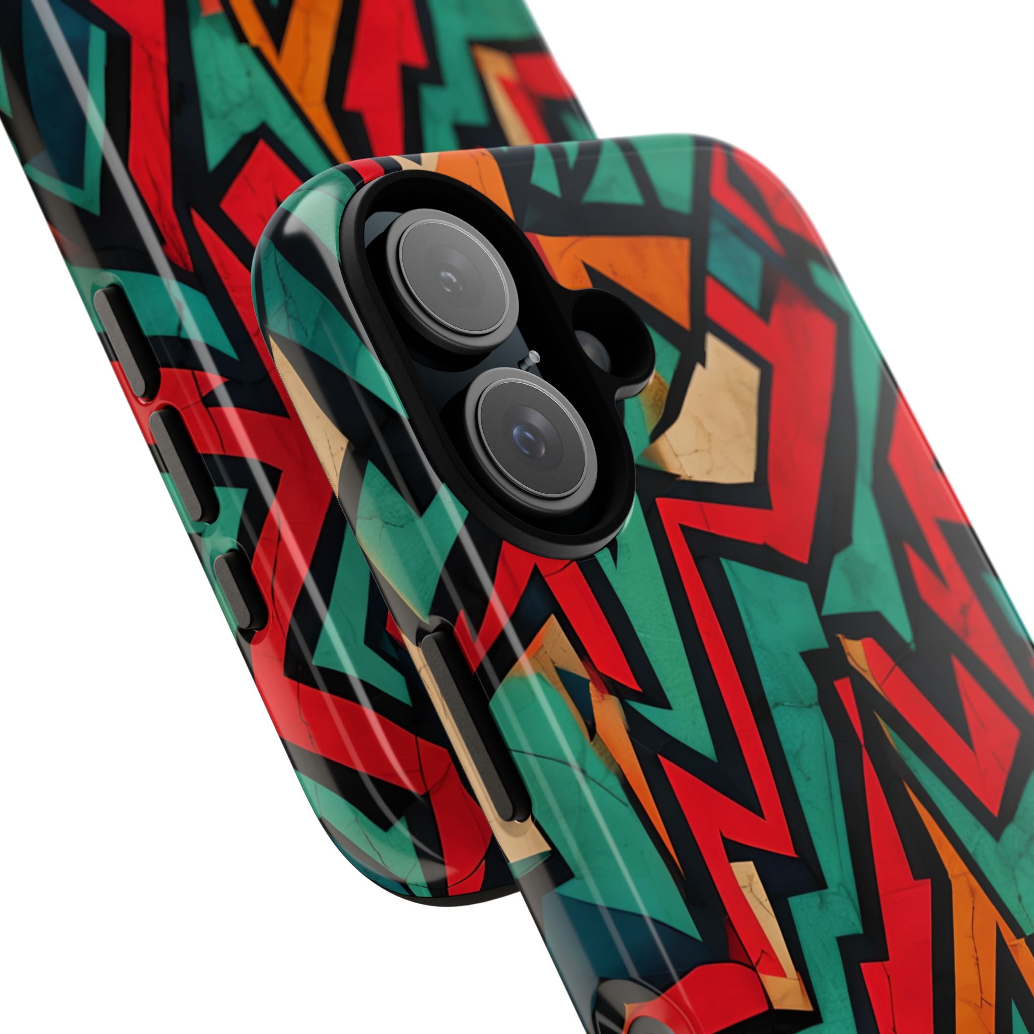 Vivid Geometry Dance - iPhone Case