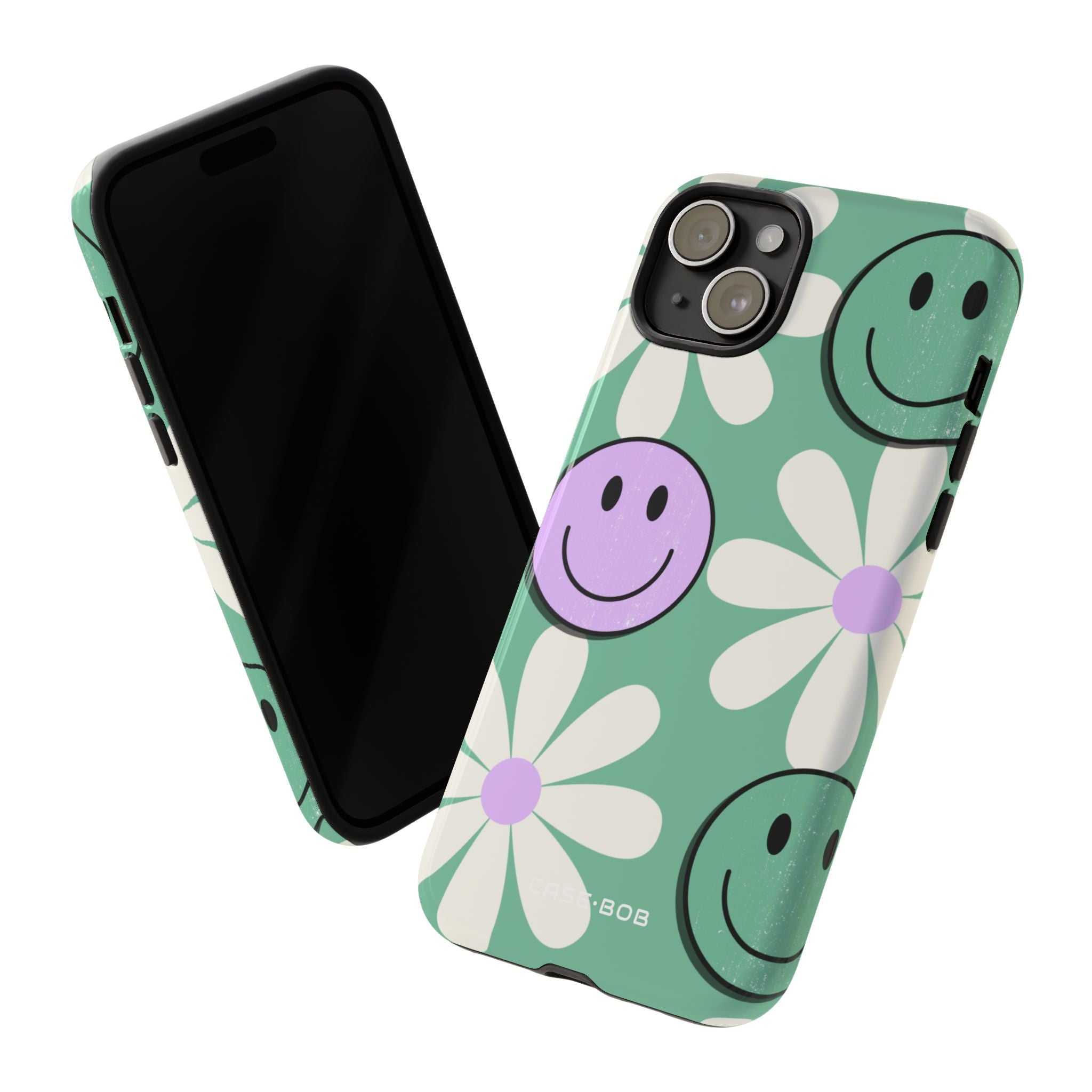Smiley Daisy Glow iPhone 15 Plus Case - Tough