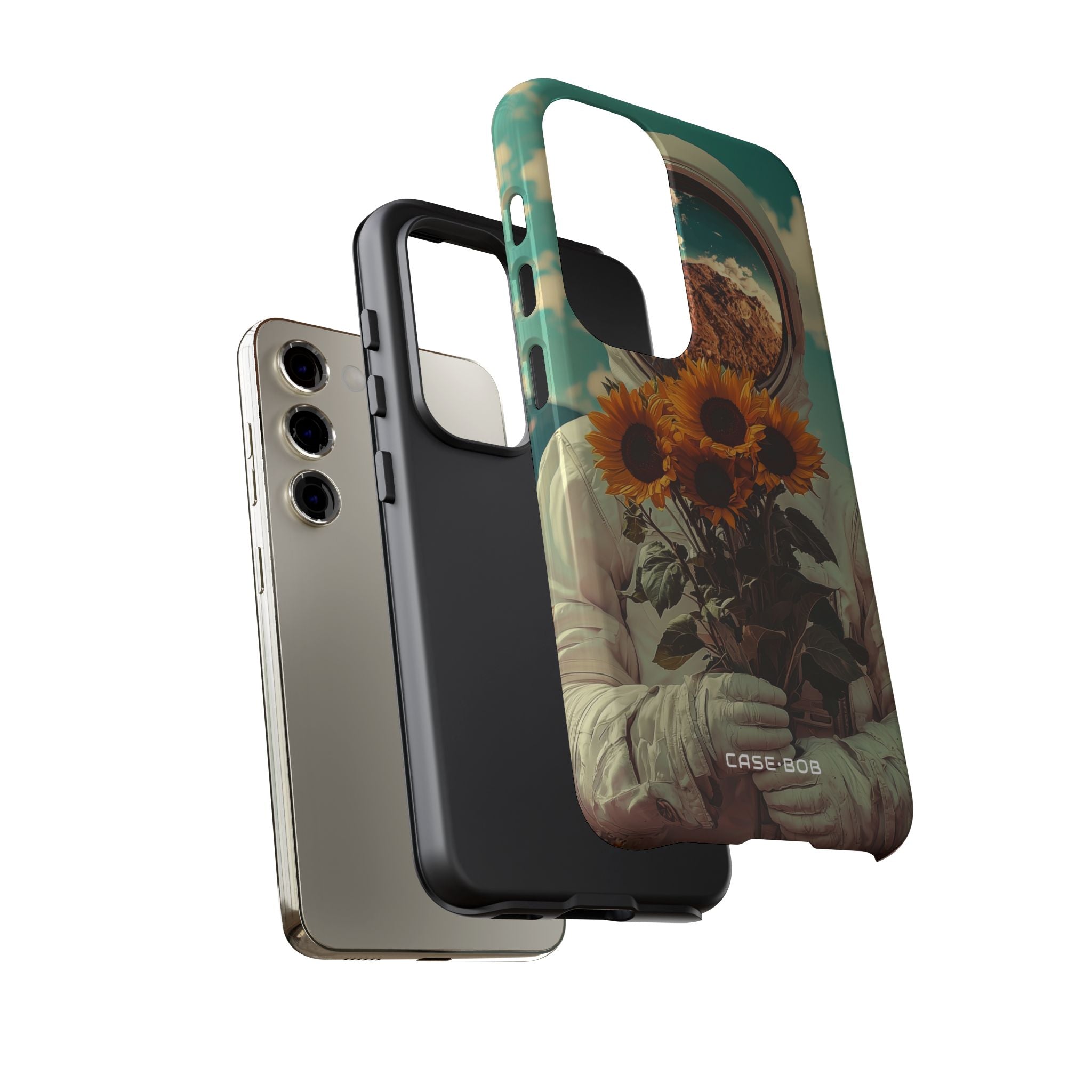 Sunflower Astronaut Samsung S23 Case - Tough