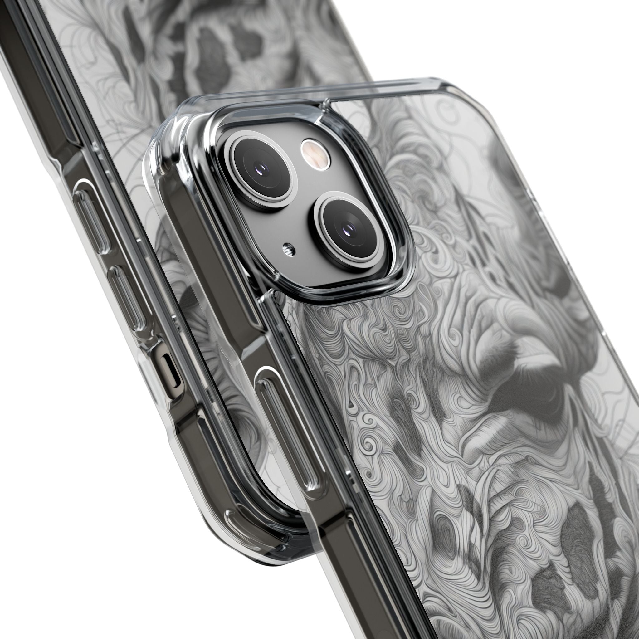 Swirling Giraffe Art iPhone 14 - Impact Clear+