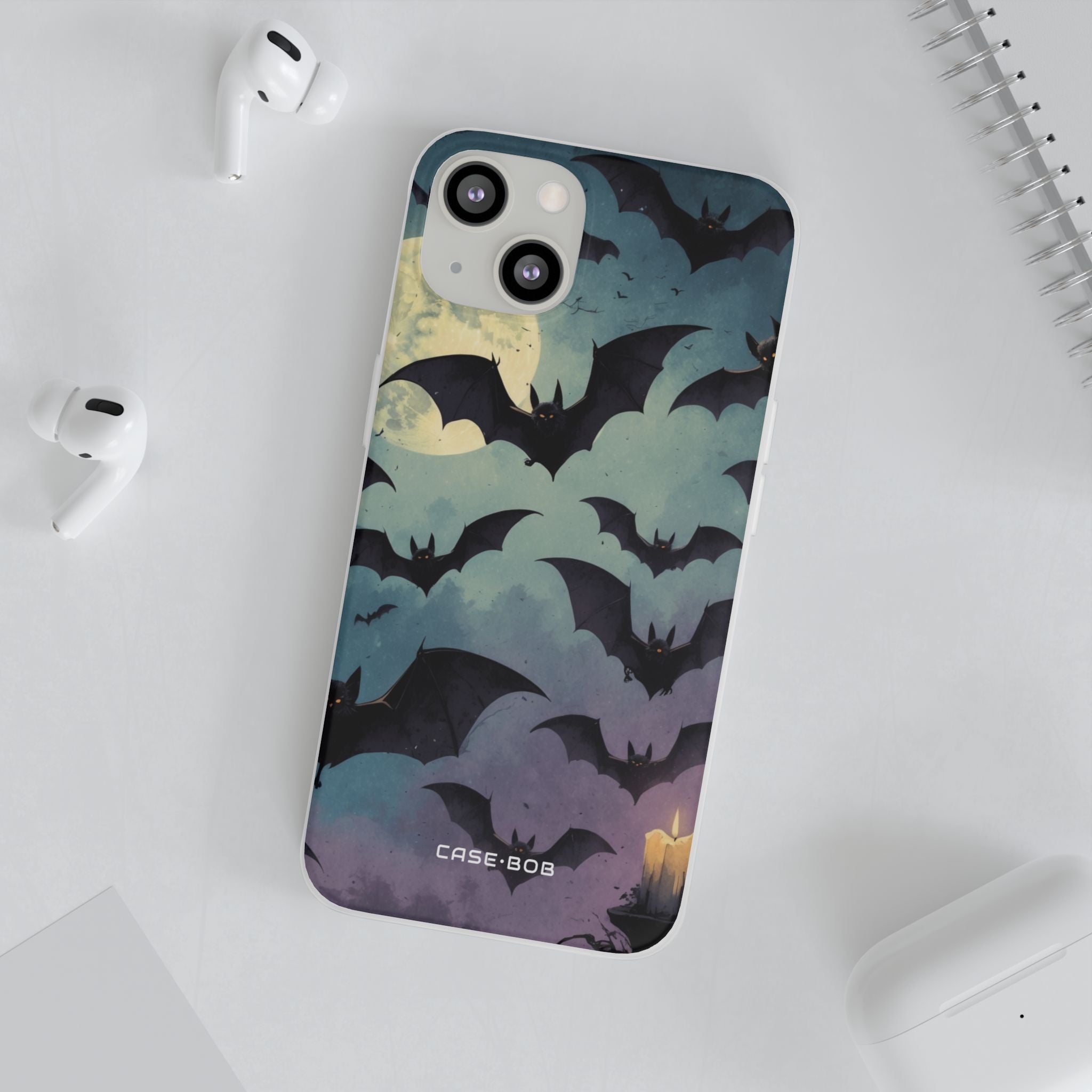 Glowing Bat Swarm iPhone 13 - Soft