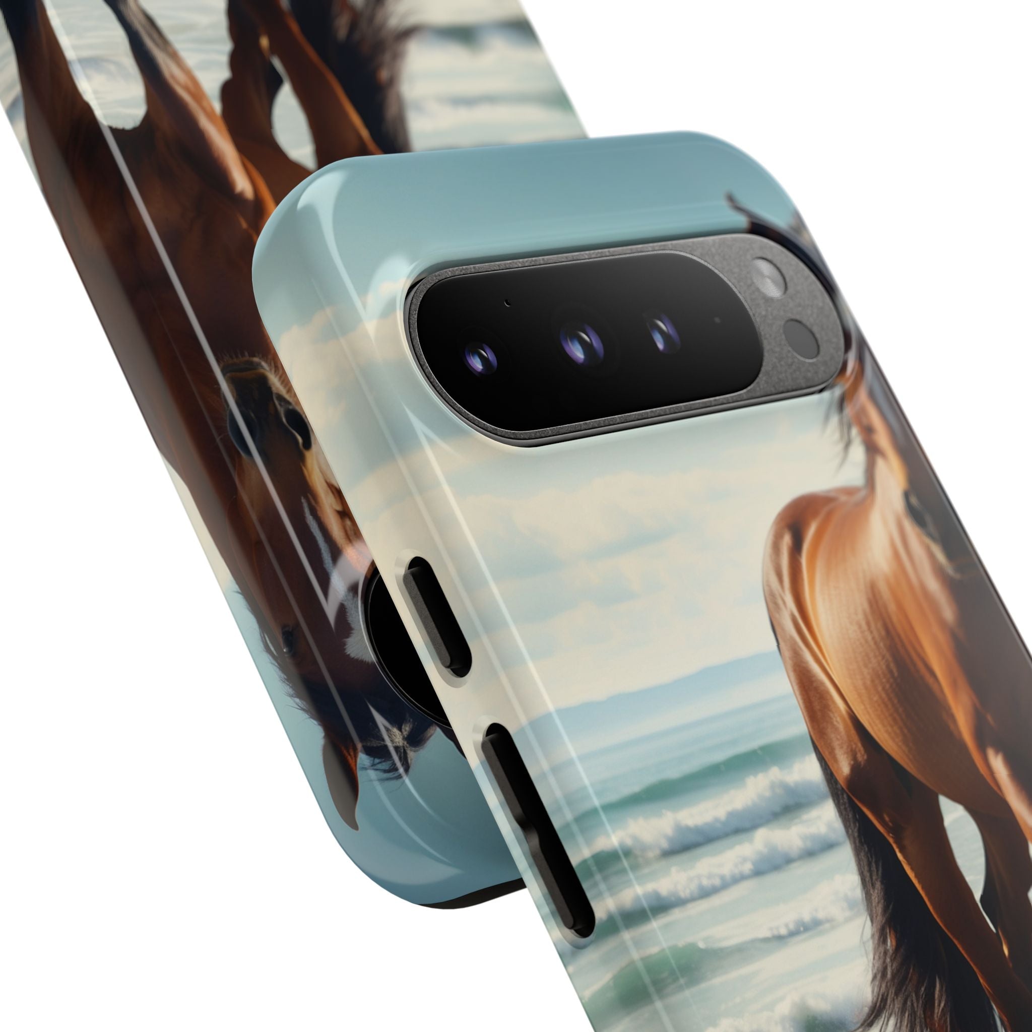 Horse Gallops Shoreline - Google Pixel Case